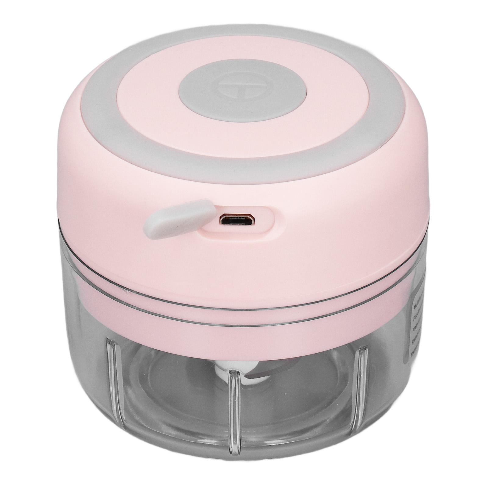 Mini-elektro-knoblauchschneider Mit Usb-aufladung, Edelstahlklinge, Leistungsstarke Knoblauchpresse, 100 Ml, Rosa (8,6 X 5 X 4,8 Cm)