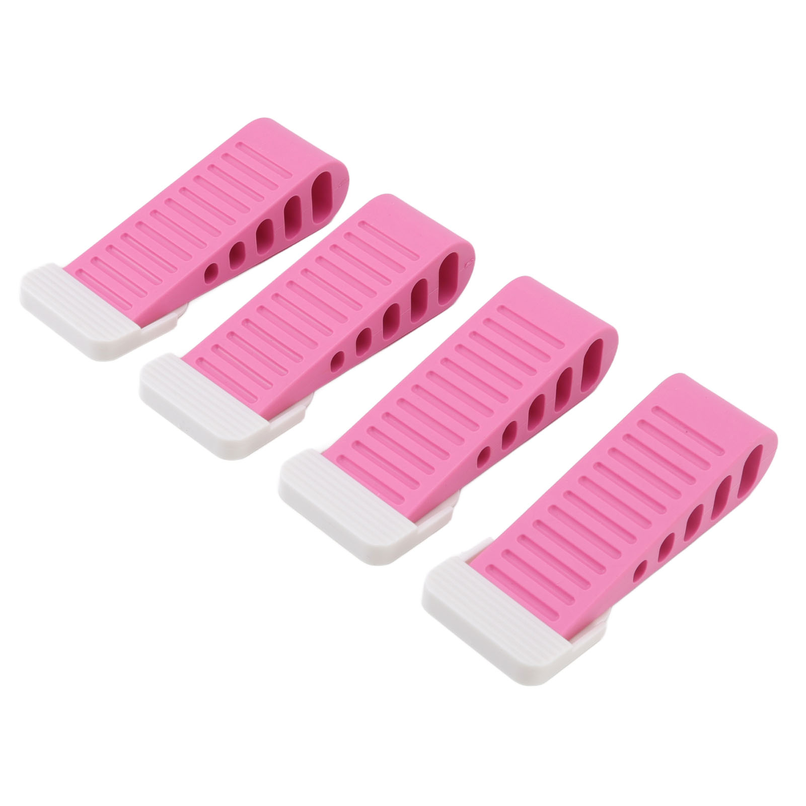 Set Mit 4 Stapelbaren, Rosafarbenen Türkeilen Aus Gummi, Kein Bohren Erforderlich, Accessoires Für Wohnzimmer Und Badezimmer