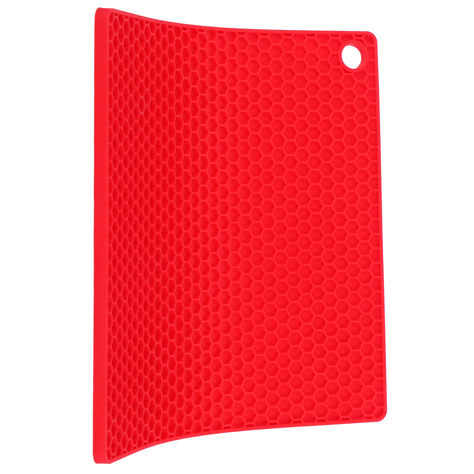 Hitzebeständiger Ofenhandschuh Aus Dickem, Lebensmittelechtem Silikon, Geeignet Für Mikrowelle Und Backofen, Rot, Isolierende Küchenmatte