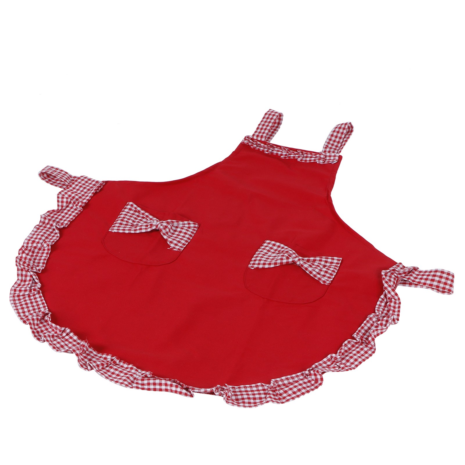 Vintage Damenschürze Mit Spitzenschleife, Tasche, Küchenutensilien, Rot
