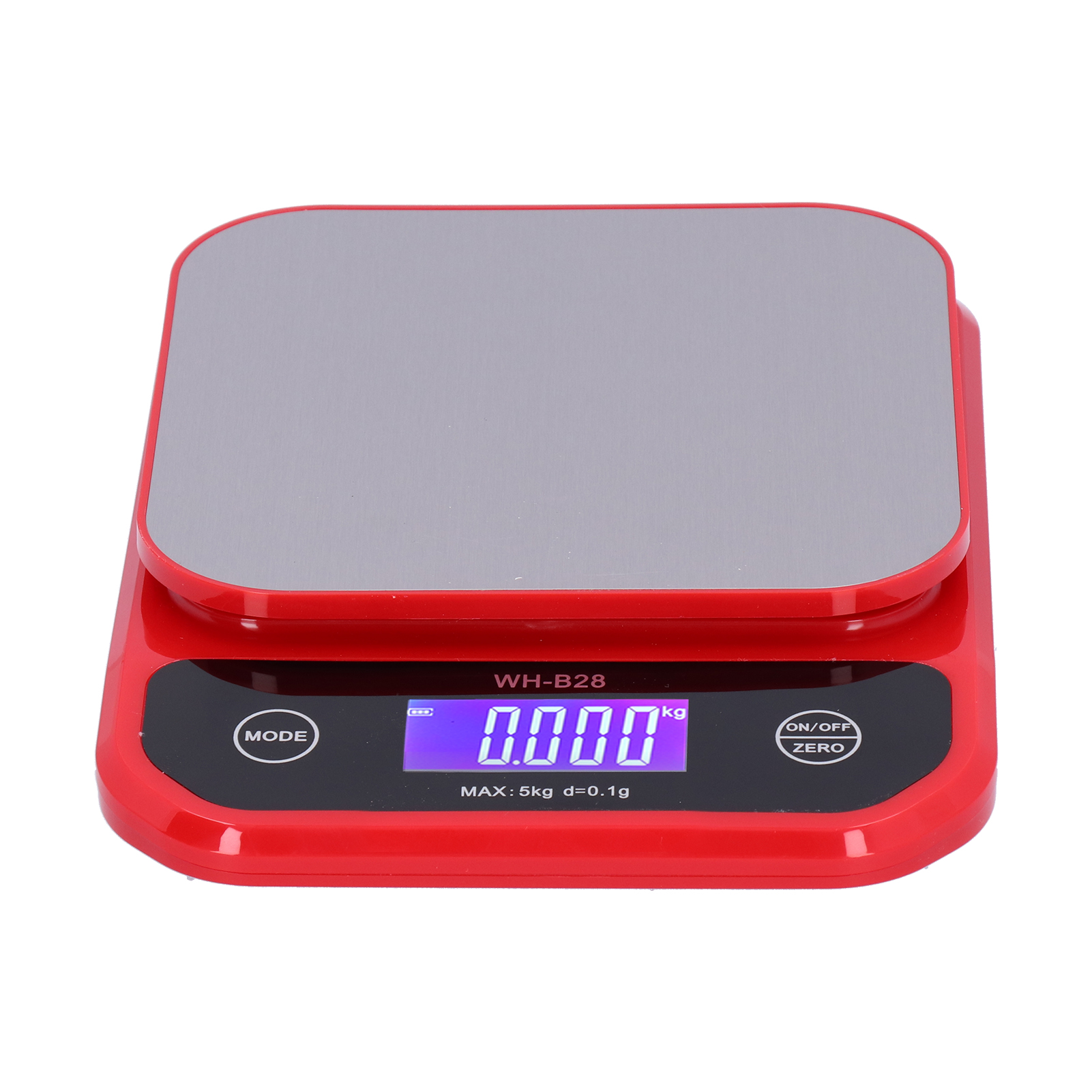 Wasserdichte, Per Usb Wiederaufladbare Küchenwaage 5 Kg/0,1 G, Rote Elektrische Lebensmittelwaage Zum Backen.
