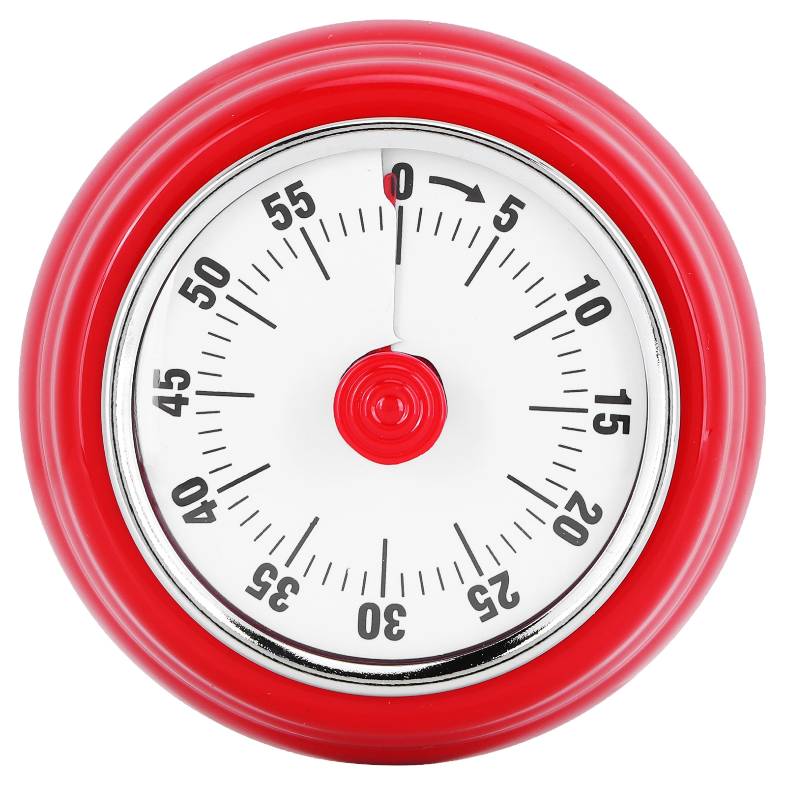 Manueller Mechanischer Magnetischer Küchentimer Mit Alarm Für Zeitmanagement – Roter Countdown