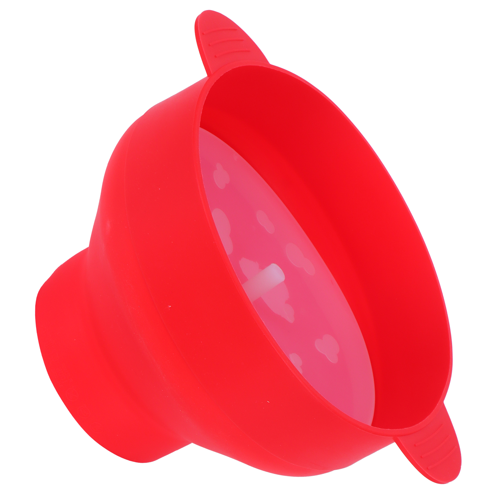Zusammenklappbarer Popcornbecher Aus Silikon, Diy-popcornschüssel Mit Deckel, Küchenaccessoire (rot Mit Griff)