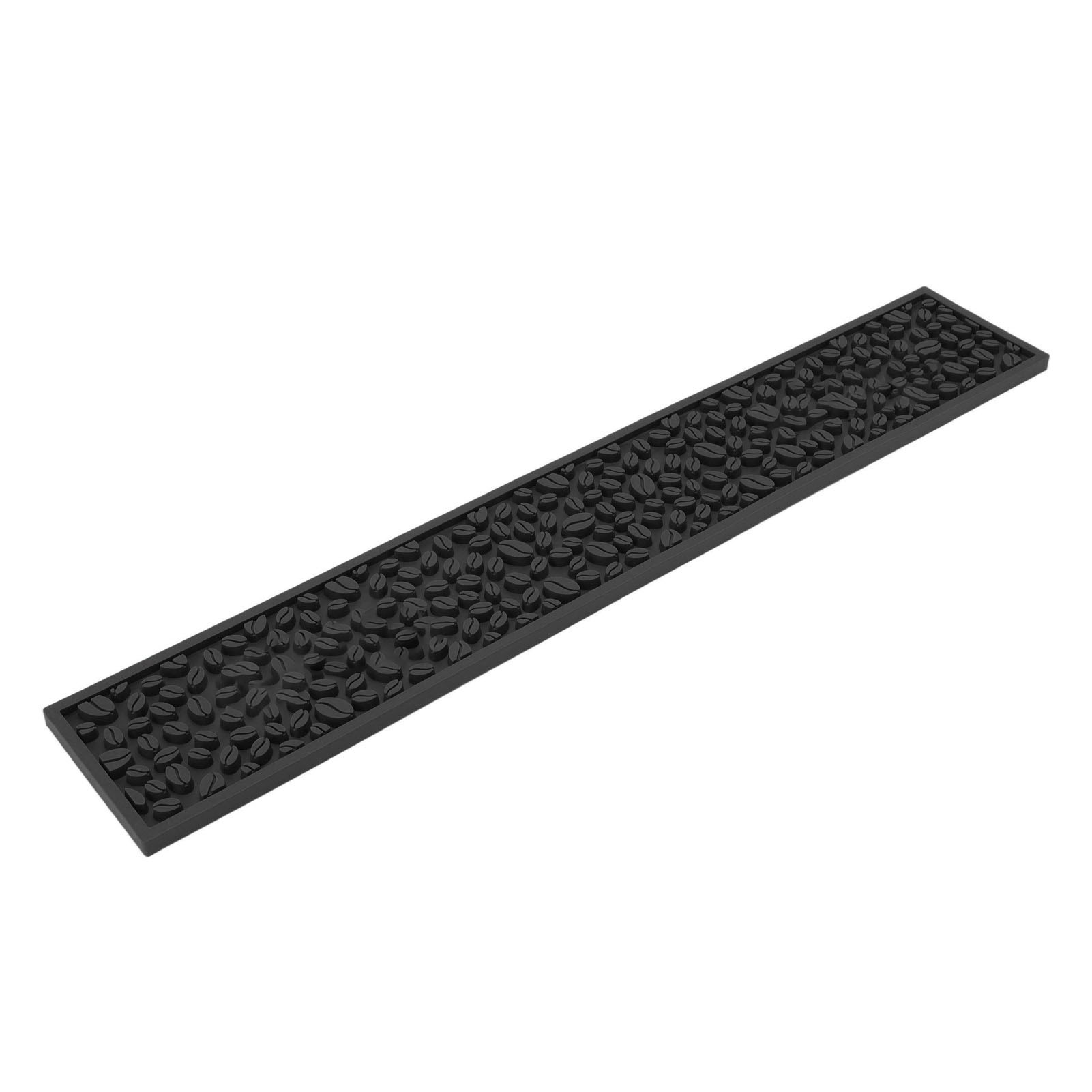 Rechteckige, Hitzebeständige, Rutschfeste Silikon-pvc-kaffeematte/abtropfmatte Für Die Arbeitsplatte, Schwarz
