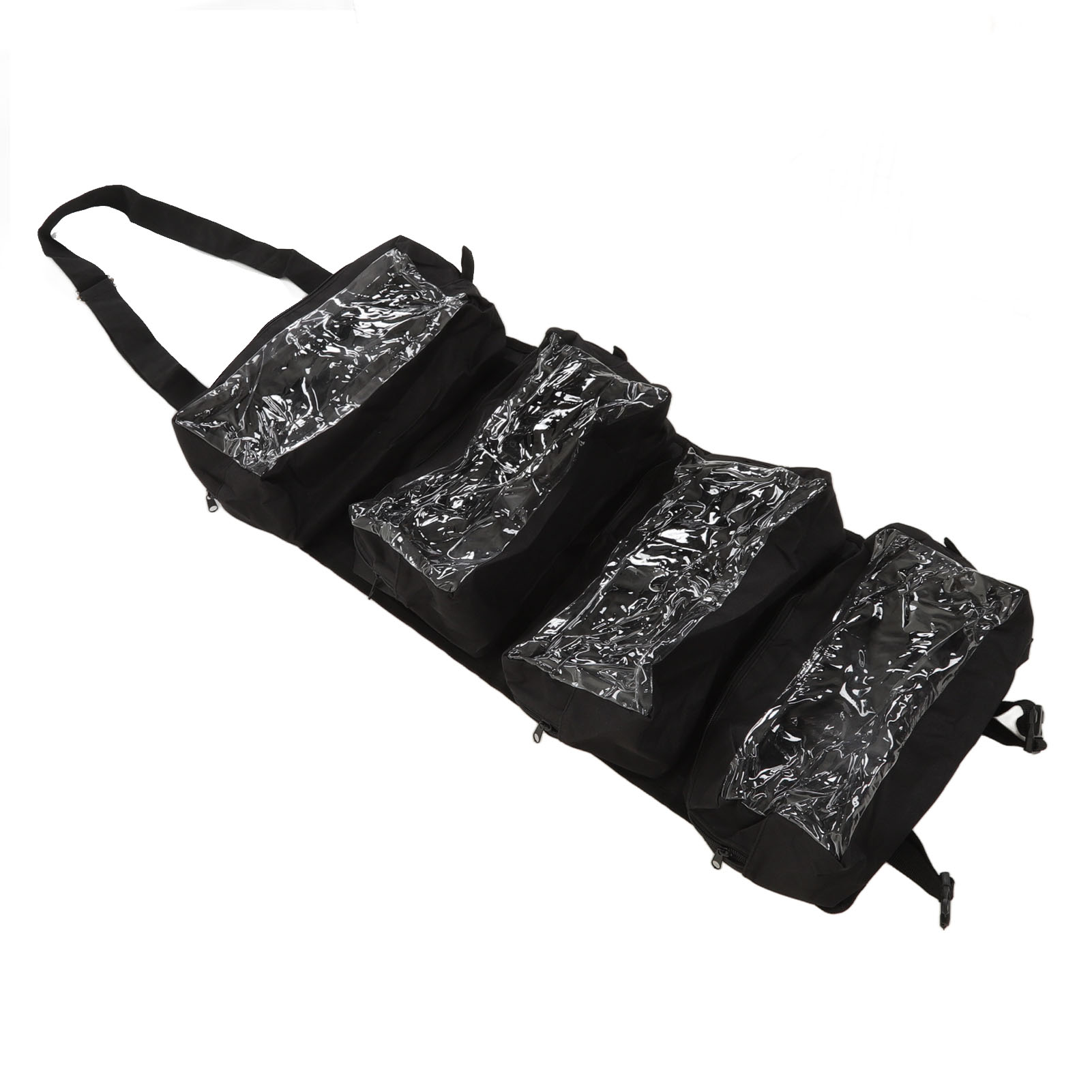 Werkzeugtasche Mit Rollen Aus 600d Oxford-gewebe Mit Abnehmbarem Schultergurt Für Elektriker, Schwarz