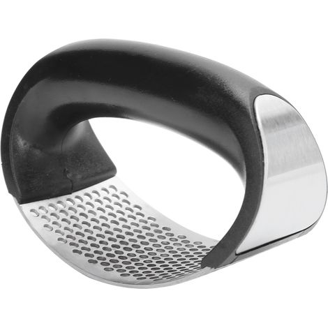 Manuelle Knoblauchpresse Aus Edelstahl, Mühle, Zehenpresse, Schwarzes Küchenutensil.
