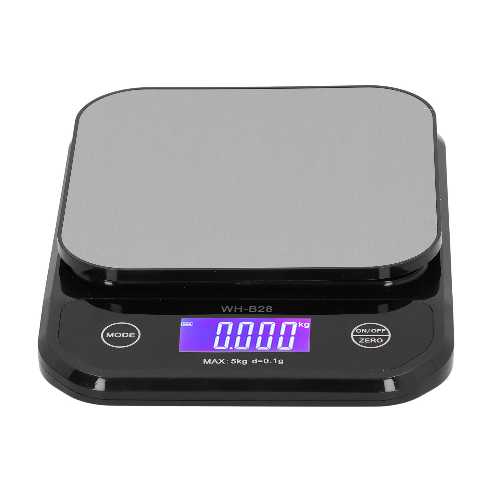 Wiederaufladbare Usb-küchenwaage, Wasserdicht, Schwarze Elektronische Lebensmittelwaage 5 Kg/0,1 G