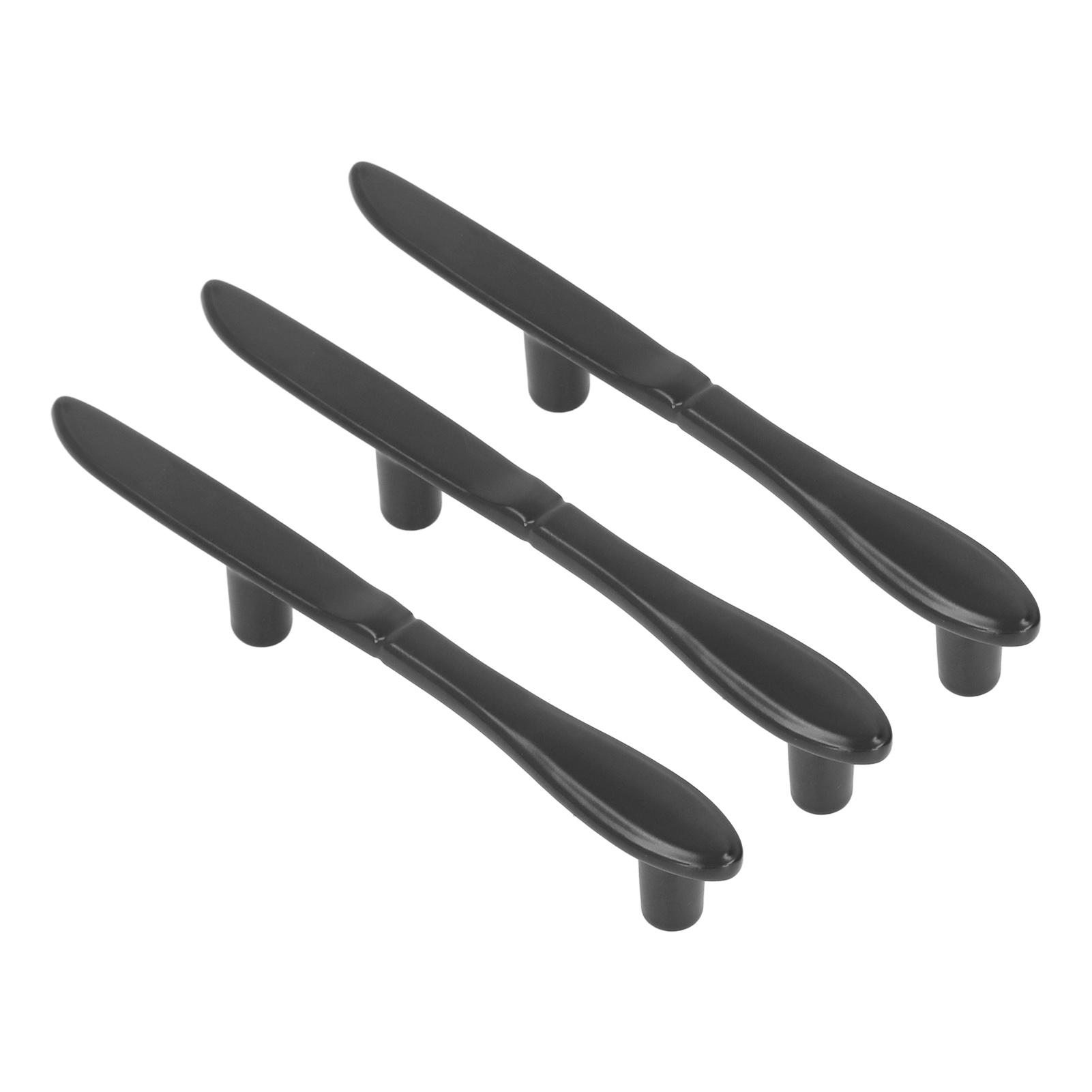 3-teilige, Verdickte, Besteckförmige Türgriffe Für Schubladen, Schränke, Bücherregale, Schwarz, Möbelgriffe