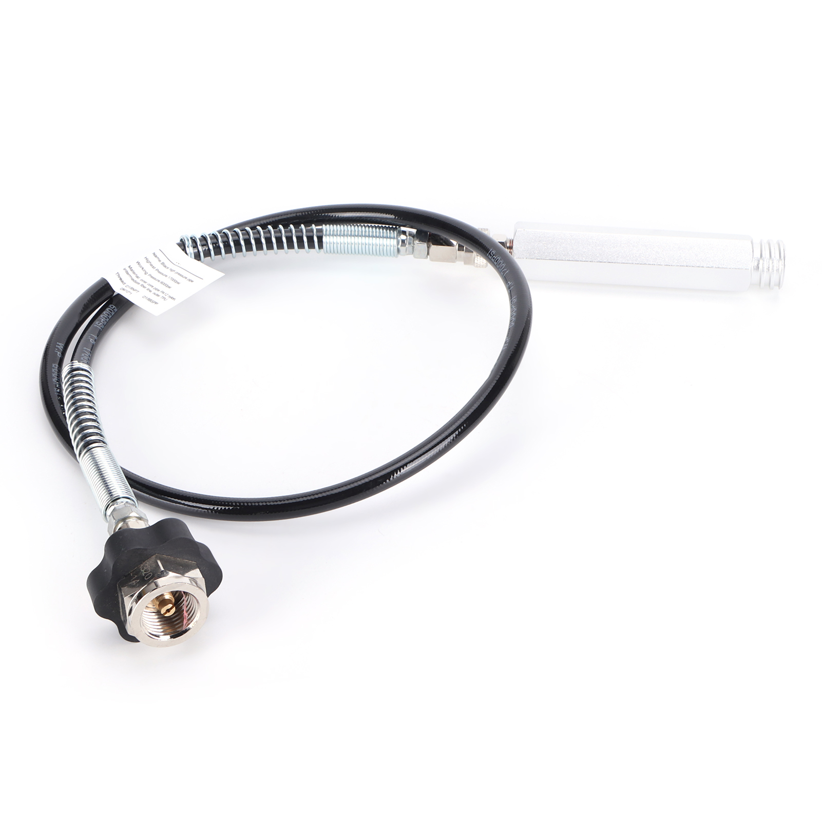 36-zoll-co2-schlauchadapter (schwarz), Cga320 Tr21-4 Doppelgewinde-anschlussset, Optimale Abdichtung Mit Befestigungsschrauben