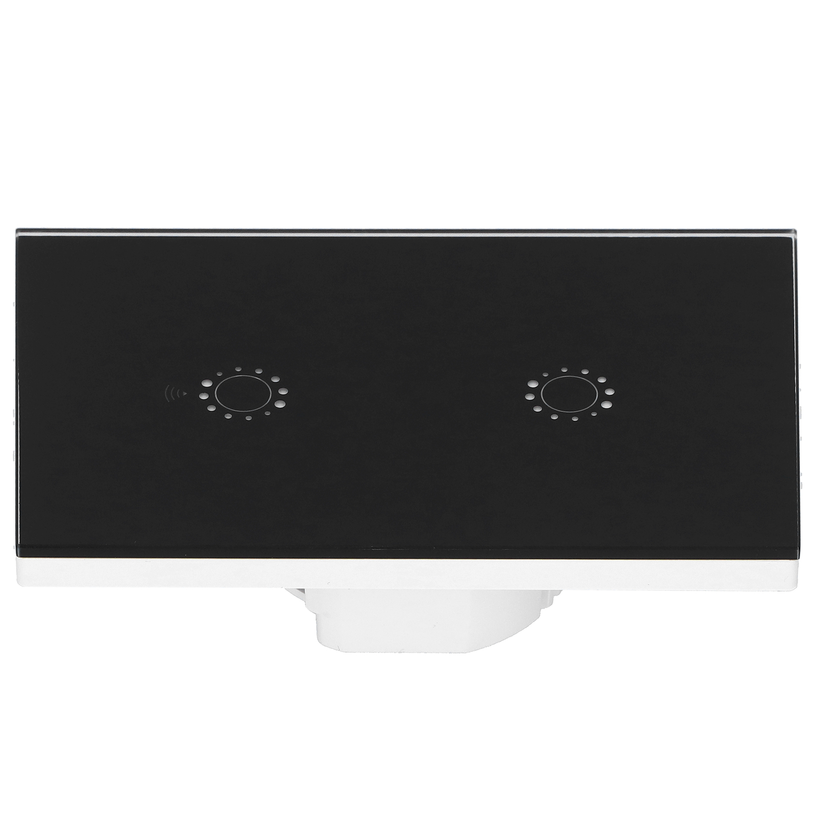 2-fach Wlan-touch-wandschalter, Alexa-kompatibel, Intelligente Sprachsteuerung Und App-steuerung, 95–250 V Wechselstrom, Schwarz