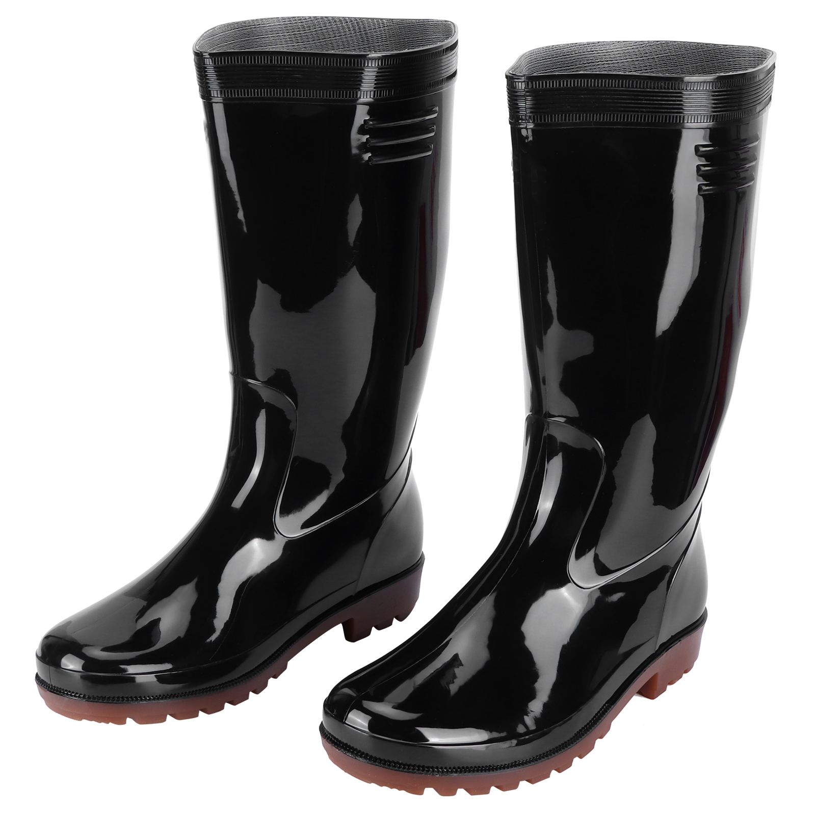 Professionelle, Wasserdichte Gartenstiefel, Hochglänzend, Rutschfest, Regenschuhe Für Angeln Und Landwirtschaftliche Arbeiten (schwarz 39)