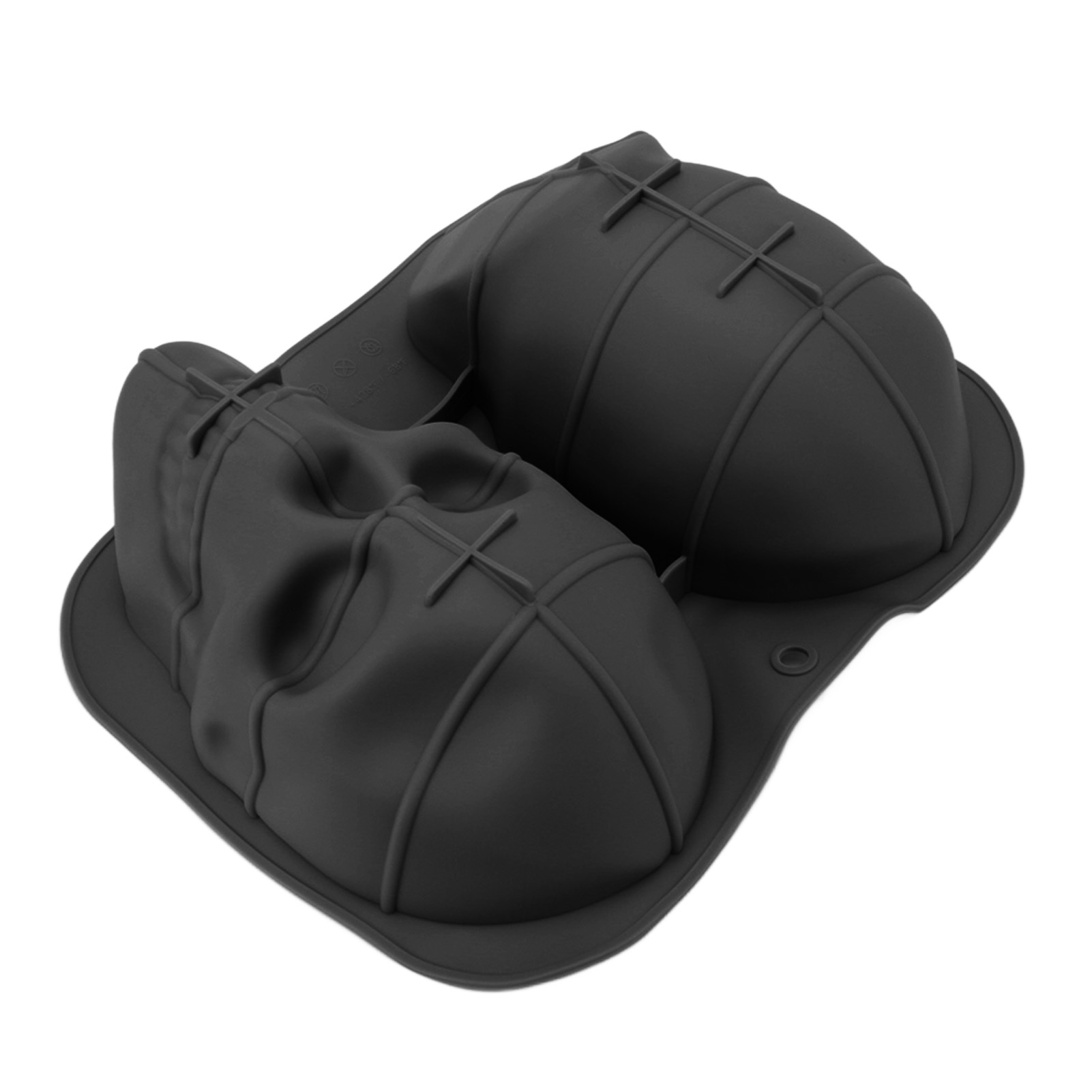 Schwarze, Flexible Silikon-totenkopf-kuchenform Für Halloween, Ideal Für Kekse, Schokolade, Bonbons Und Eiswürfel.