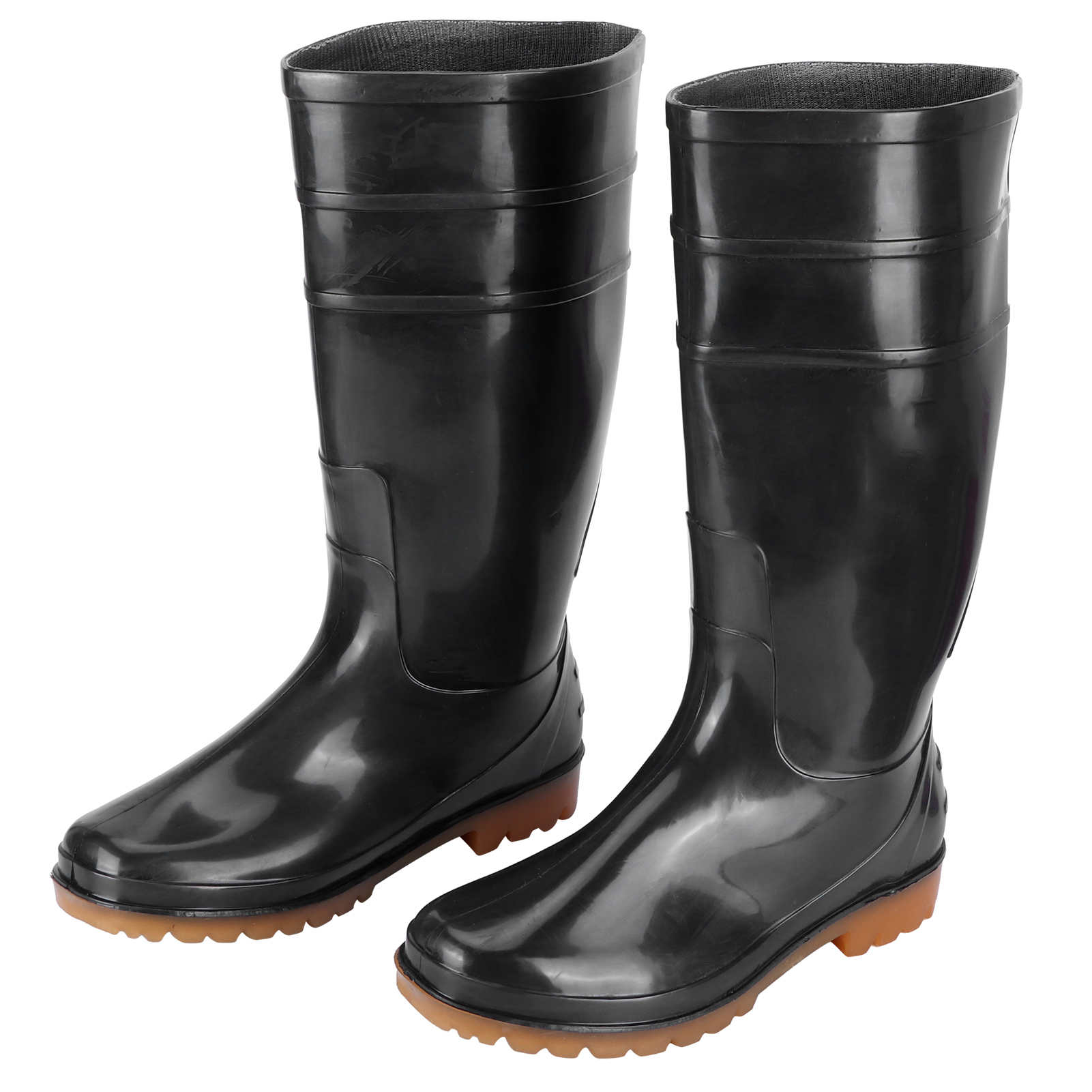Paar Wasserdichte, Rutschfeste Regenstiefel Für Gartenarbeit, Weidehaltung Und Viehzucht, Schwarz, Größe 43