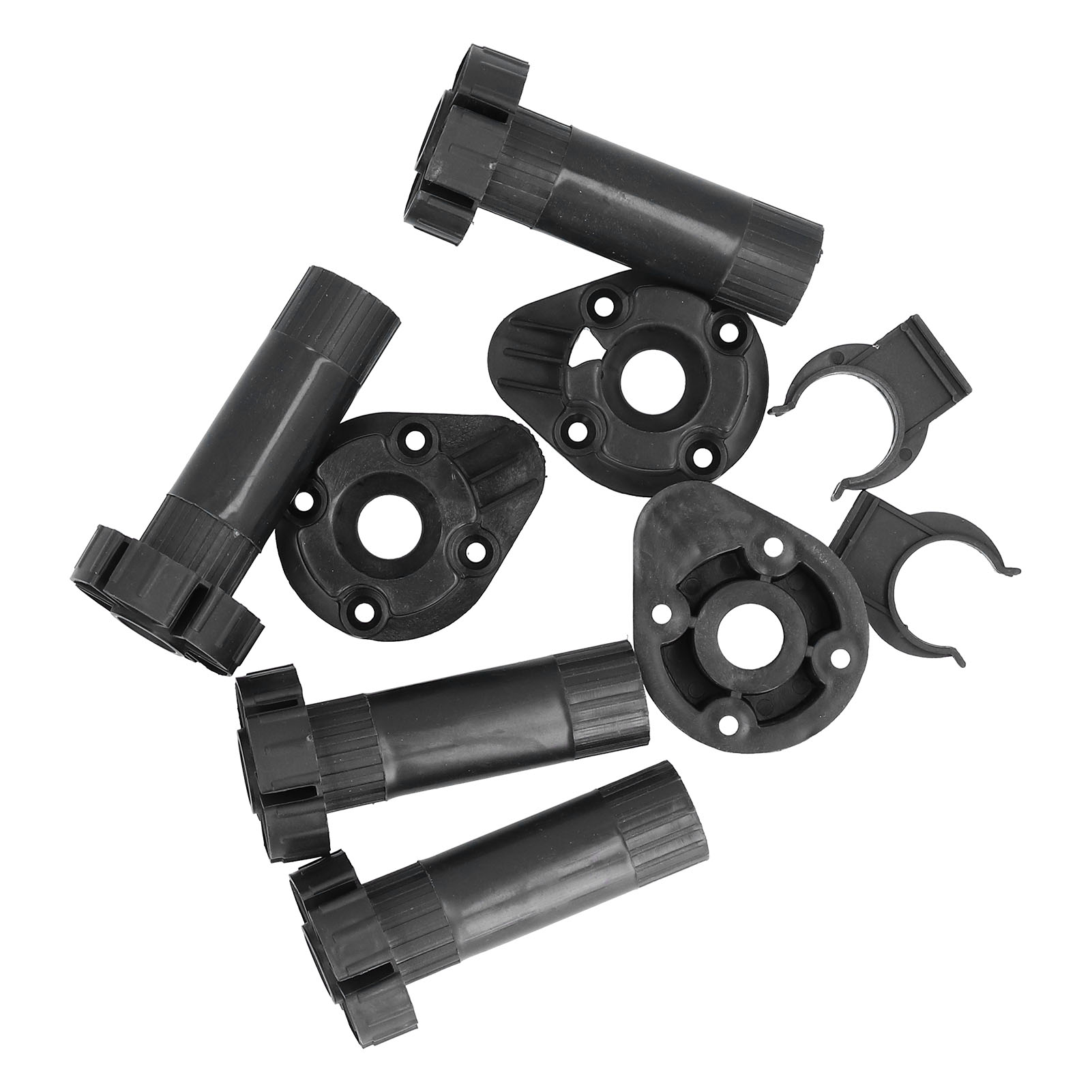 Set Mit 4 Verstellbaren Abs-schrankfüßen, Verstellbare Stützen Für Küchenmöbel Und Schränke, Schwarz