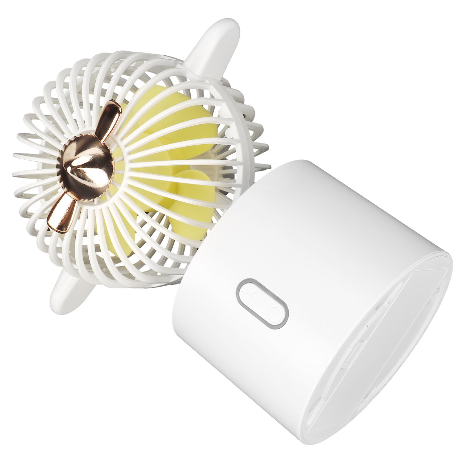 Mini-flugzeugventilator Mit Oszillationsfunktion, Usb-aufladbar, Tragbar, Für Zuhause, Büro, Sommer, Weiß