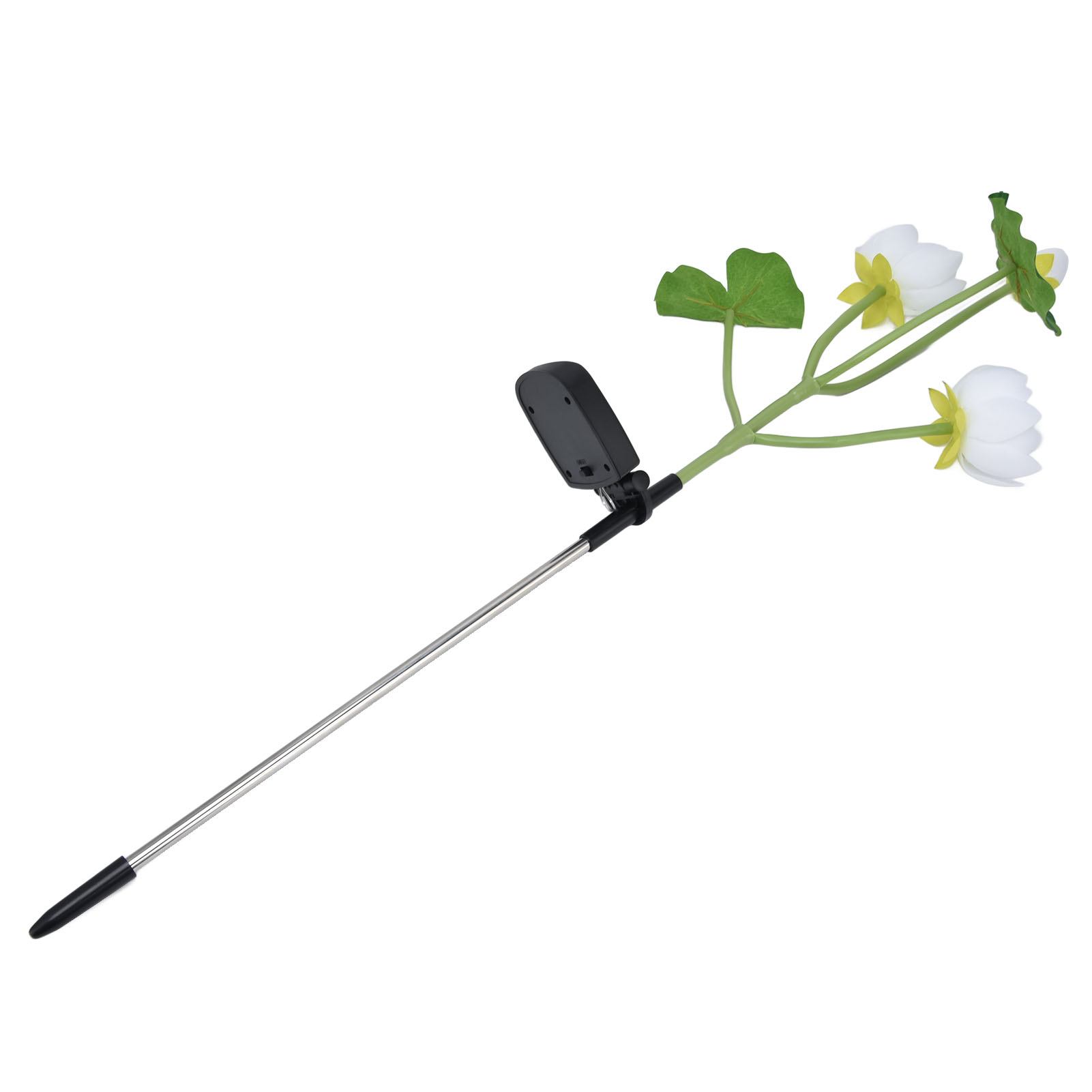 Ip65 Wasserdichte Solar-blumenleuchte Mit Solar-led Und Erdungsstecker Für Garten, Terrasse, Hof Und Patio (weiße Blume, Farbige Leds)