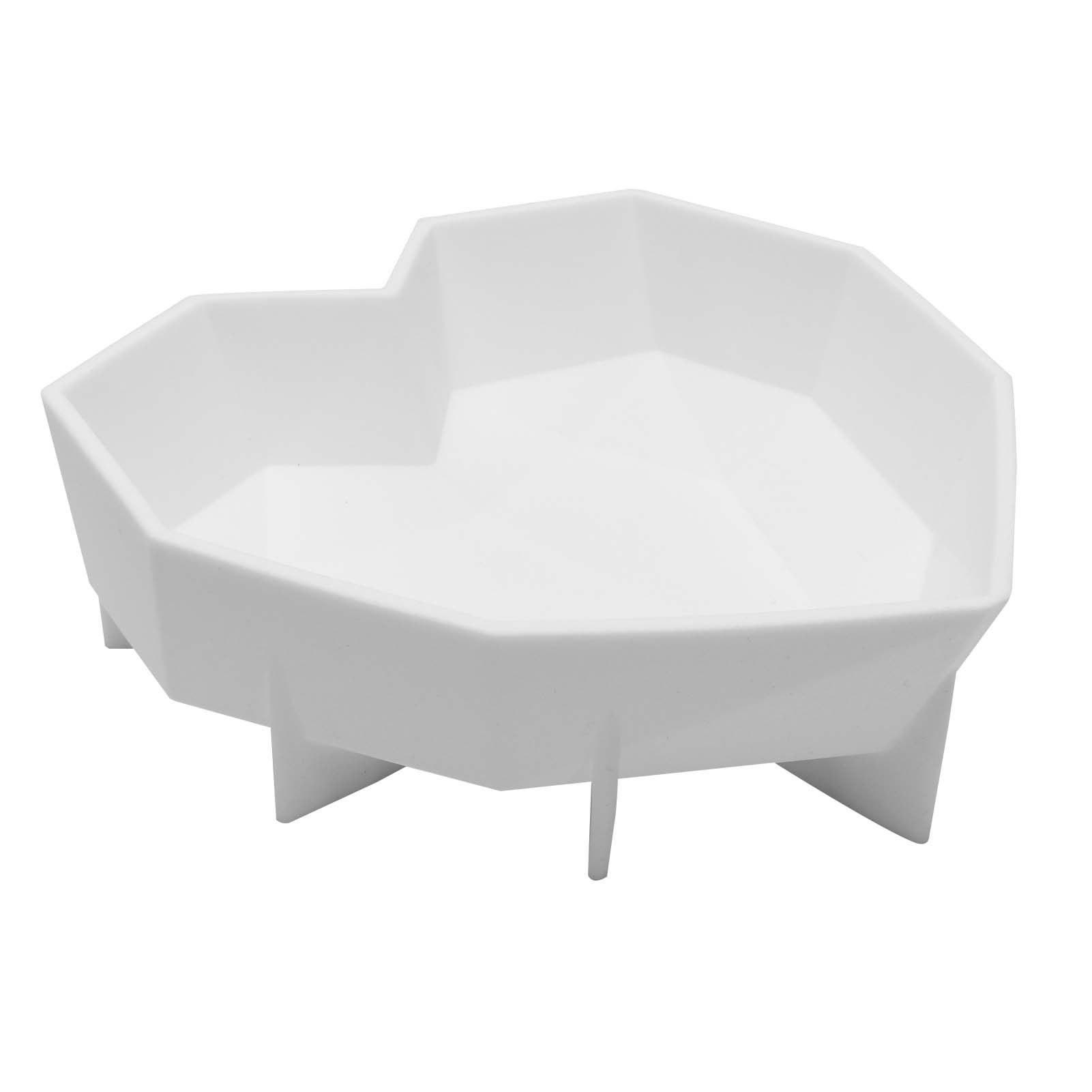 Weiße Silikon-herzform In Diamantform Für Schokolade, Fondant, Kuchen Und Selbstgemachtes Gebäck – Weißes Set