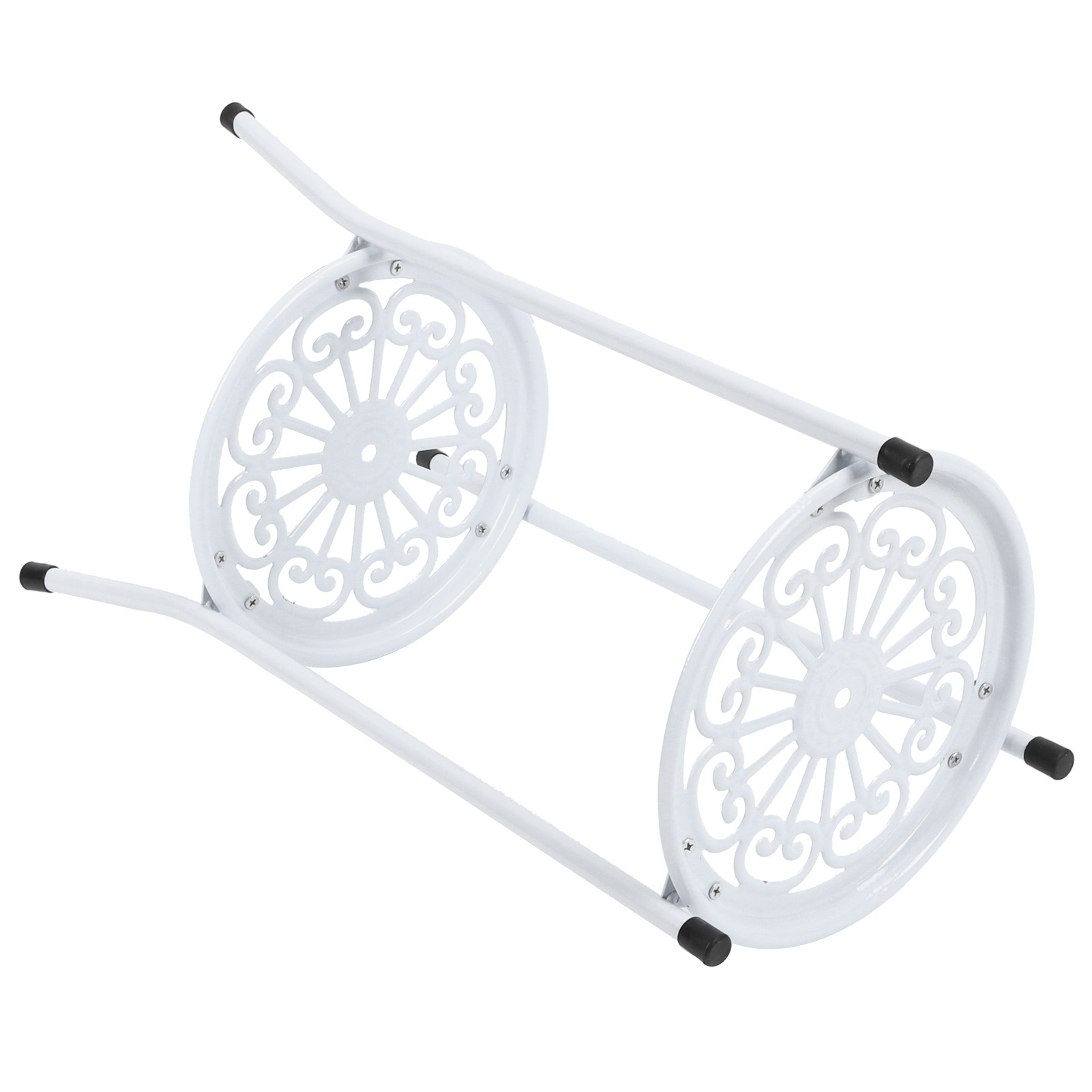Set Aus 2 Metall-pflanzenregalen, Blumentopfhalter, Dekorationsregal Für Den Innenbereich, Weißes Gartenaccessoire