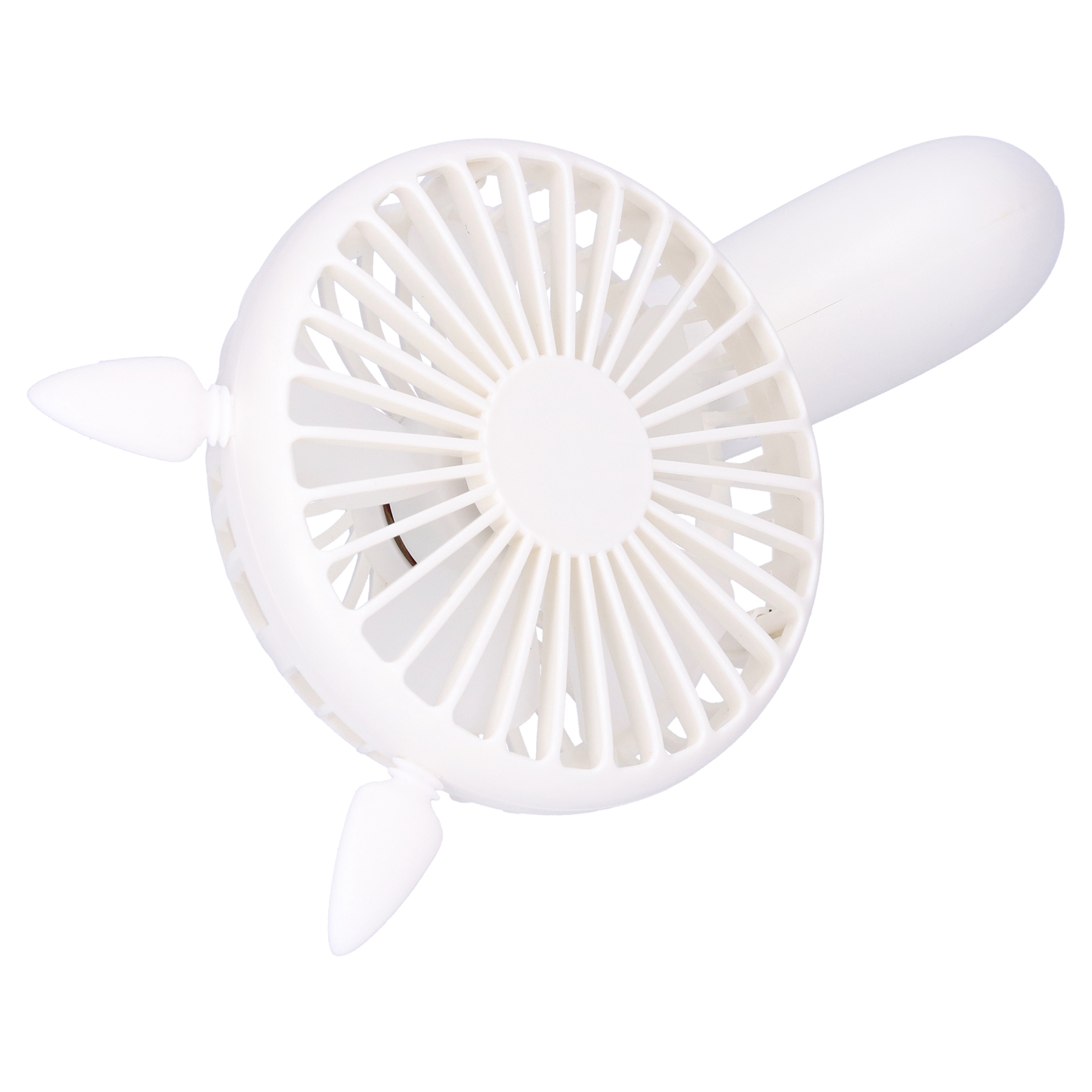 Kleiner, Weißer, Wiederaufladbarer Usb-ventilator, 180°-drehung, Tragbar Für Den Schreibtisch, Elektrische Kühlung