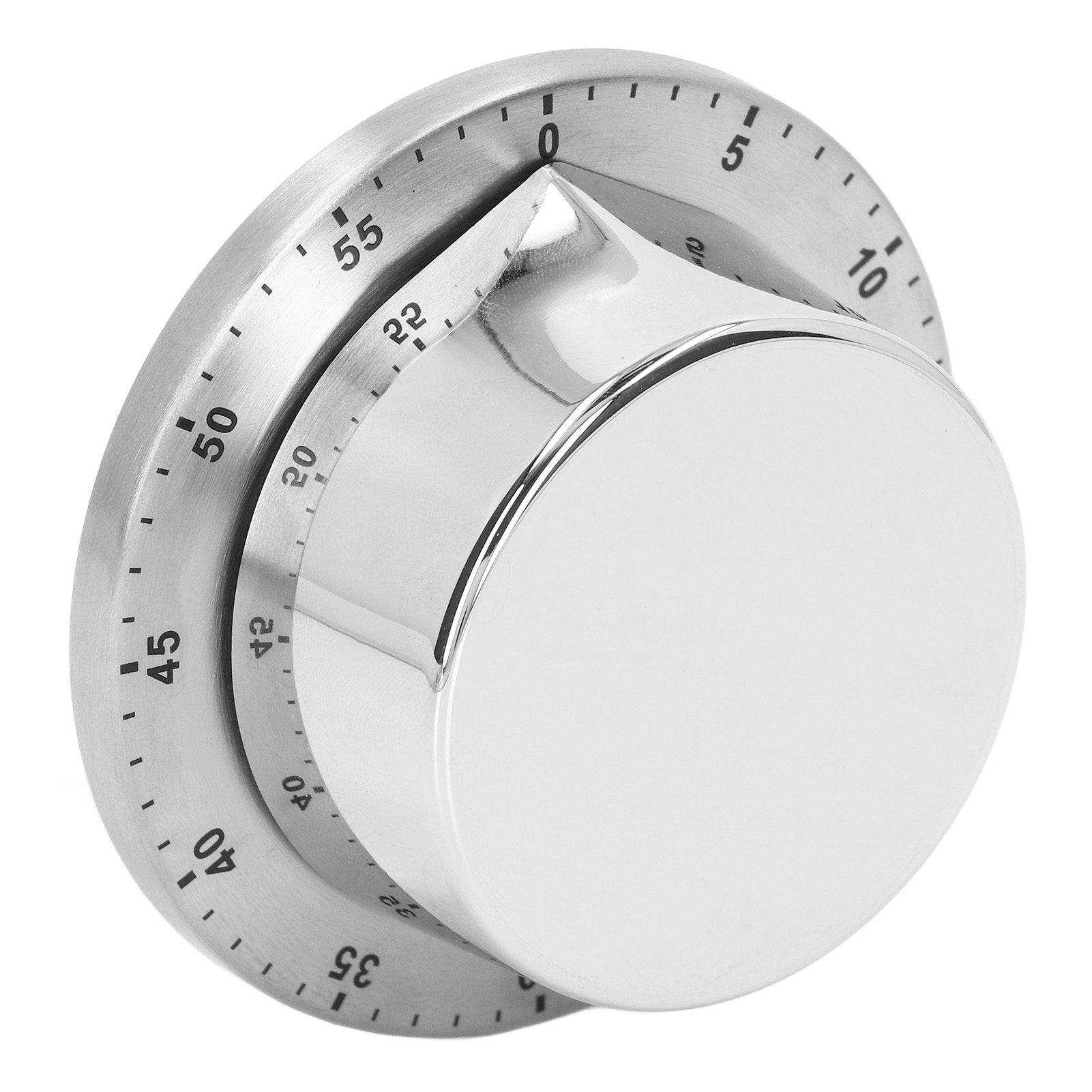 Mechanischer Küchentimer, Edelstahl 304, Magnetisch, Weiße Kochuhr