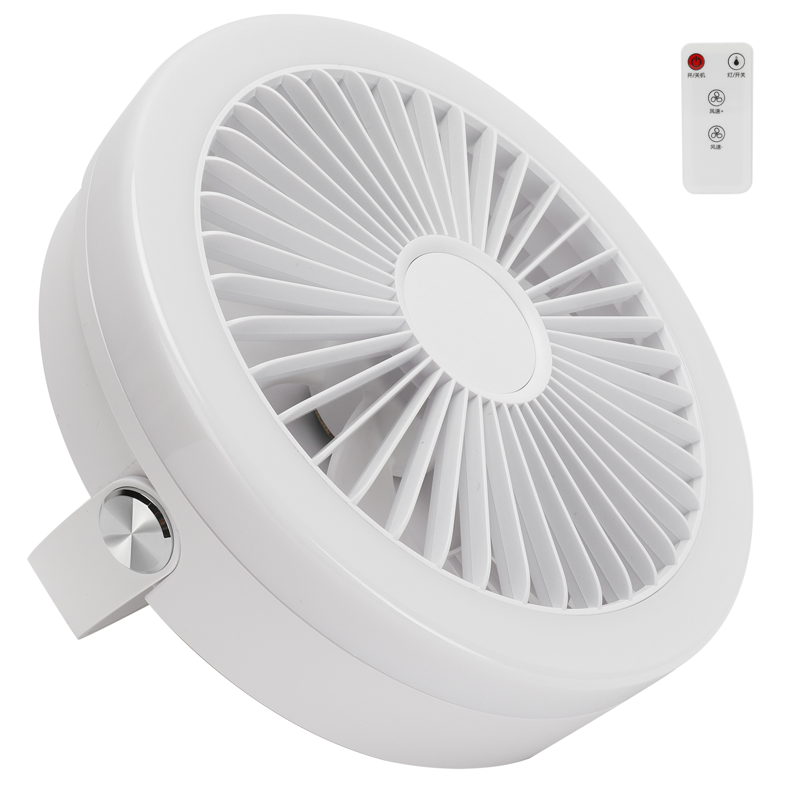 Mini-smart-ventilator Mit Fernbedienung, 3 Geschwindigkeitsstufen, Weiß, Für Den Innen- Und Außenbereich