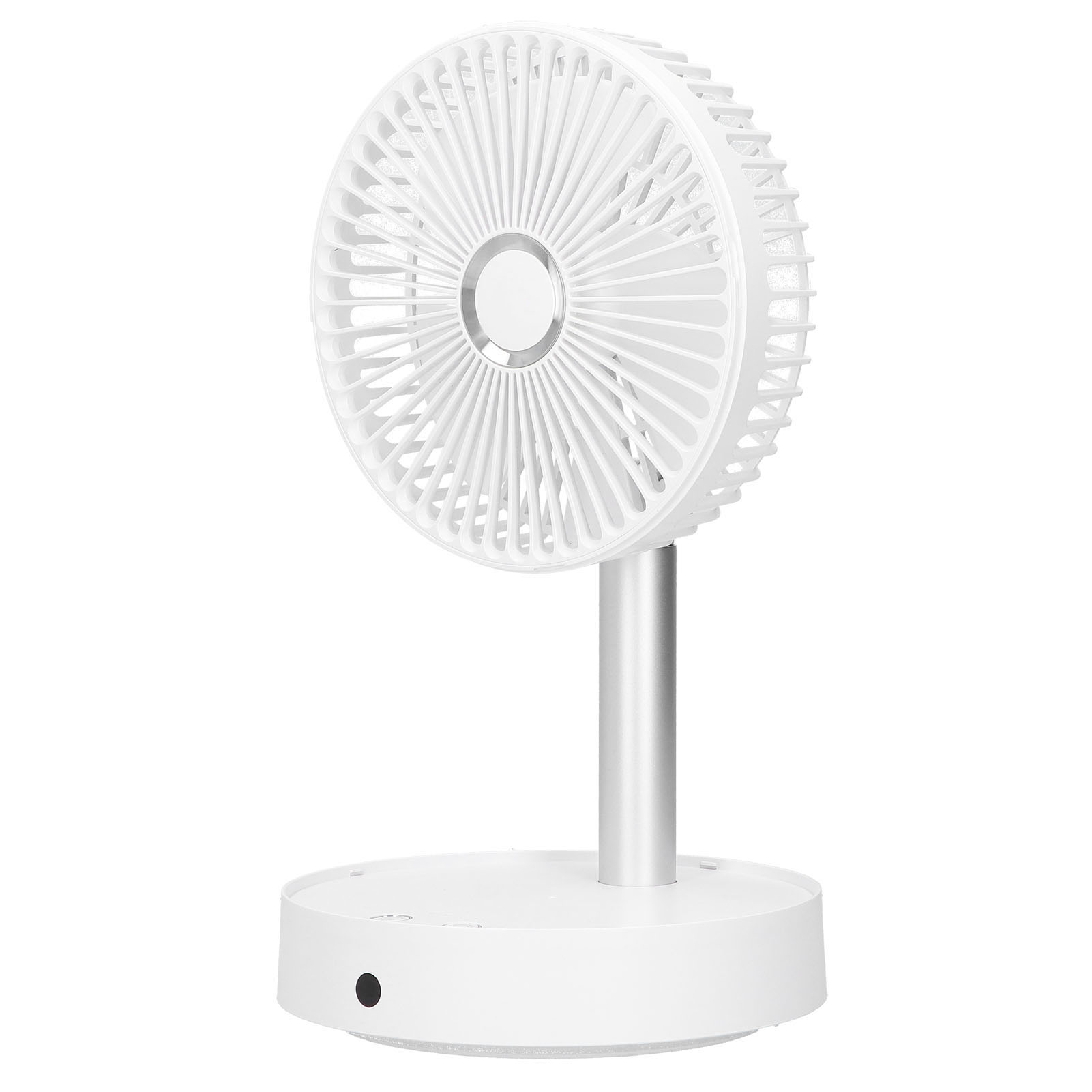 Mini-faltventilator Mit Oszillierendem Kopf, Elektrischer Teleskop-faltventilator Für Zuhause, Büro Und Outdoor-einsatz, Weiß
