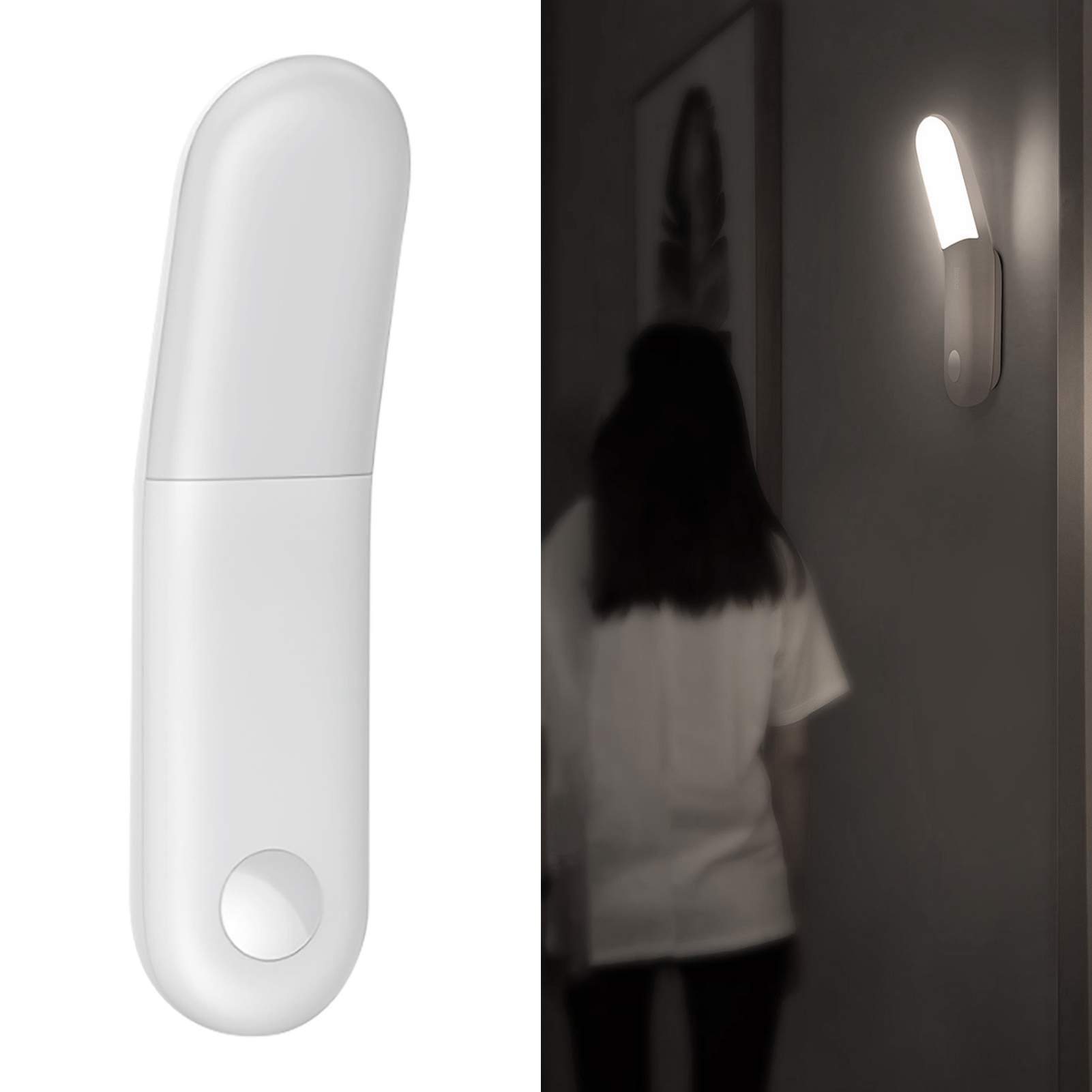 Magnetische Induktionswandleuchte Für Flur, Diele, Studentenwohnheim, Nachttischlampe, Weißes Licht 6500 K