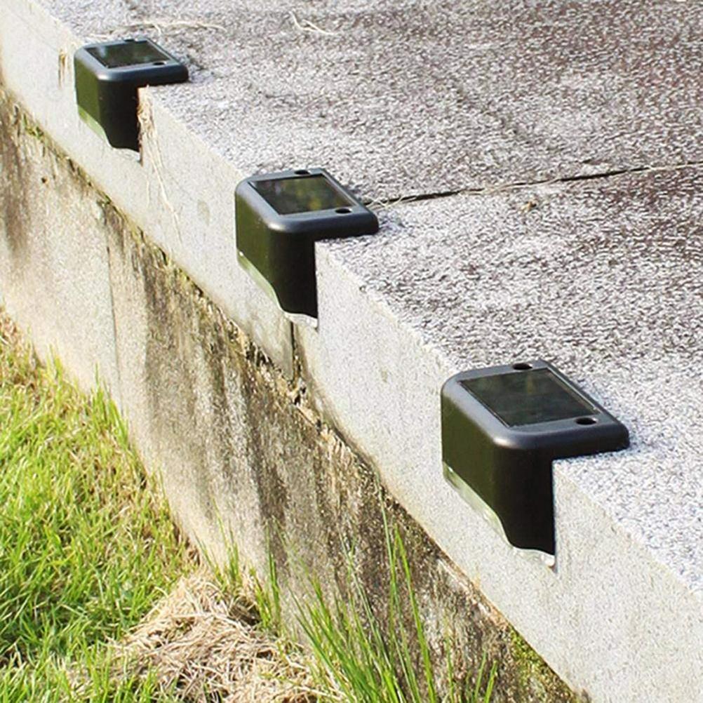 Solarbetriebene Außentreppenleuchten, Wasserdichte Weiße Led-beleuchtung Für Terrasse, Zaun, Garten, Patio, 6 Stück