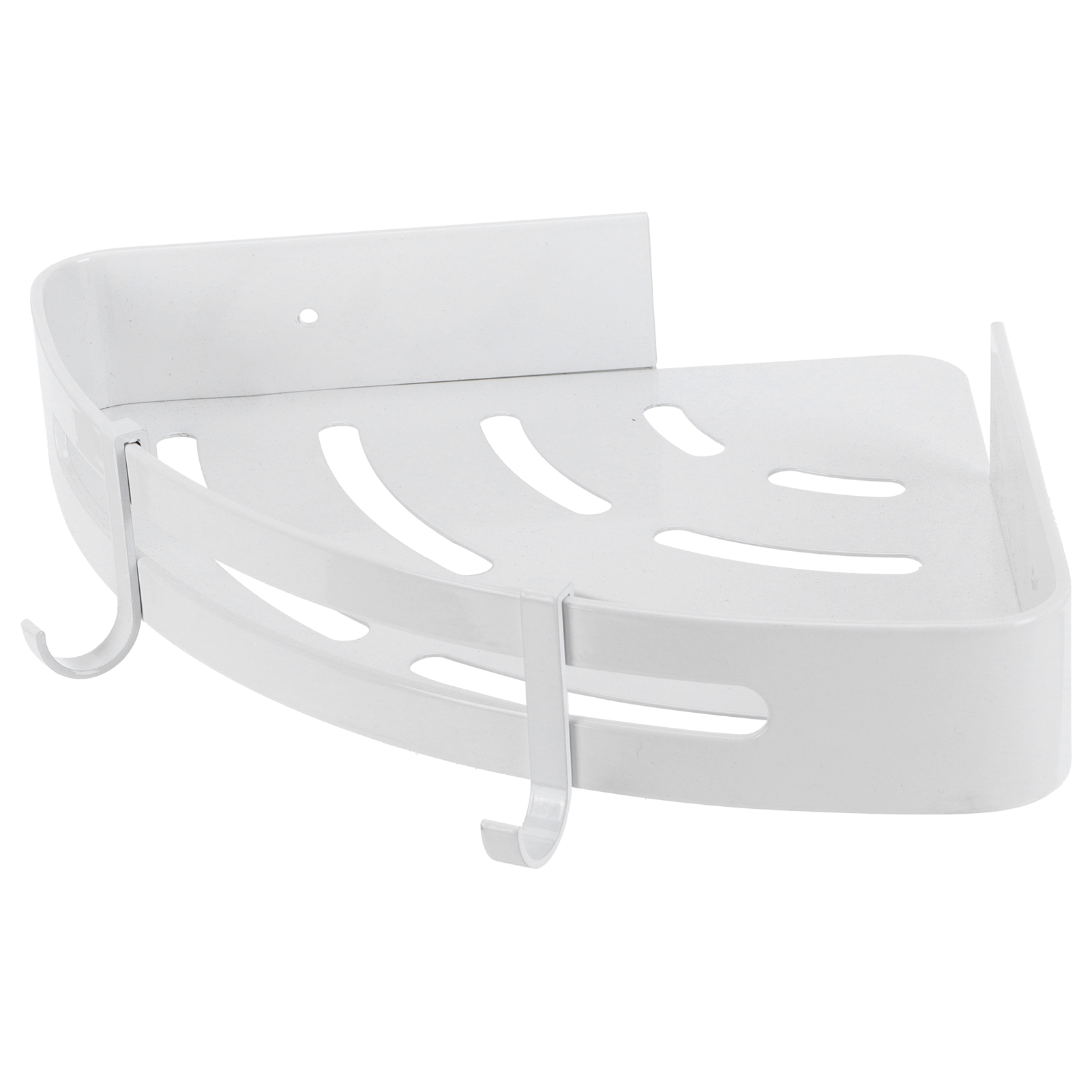 Weißer Dreieckiger Abfalleimer Für Toiletten, Einlagiges Aluminiumregal Für Hotelbadezimmer