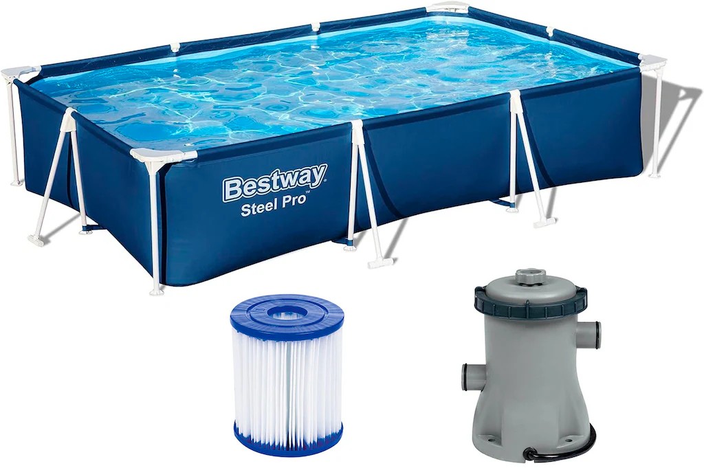 [gebraucht] B-ware Bestway Framepool Stahl Pro Pool Set 3-teilig Mit Filterpumpe 300x201x66cm