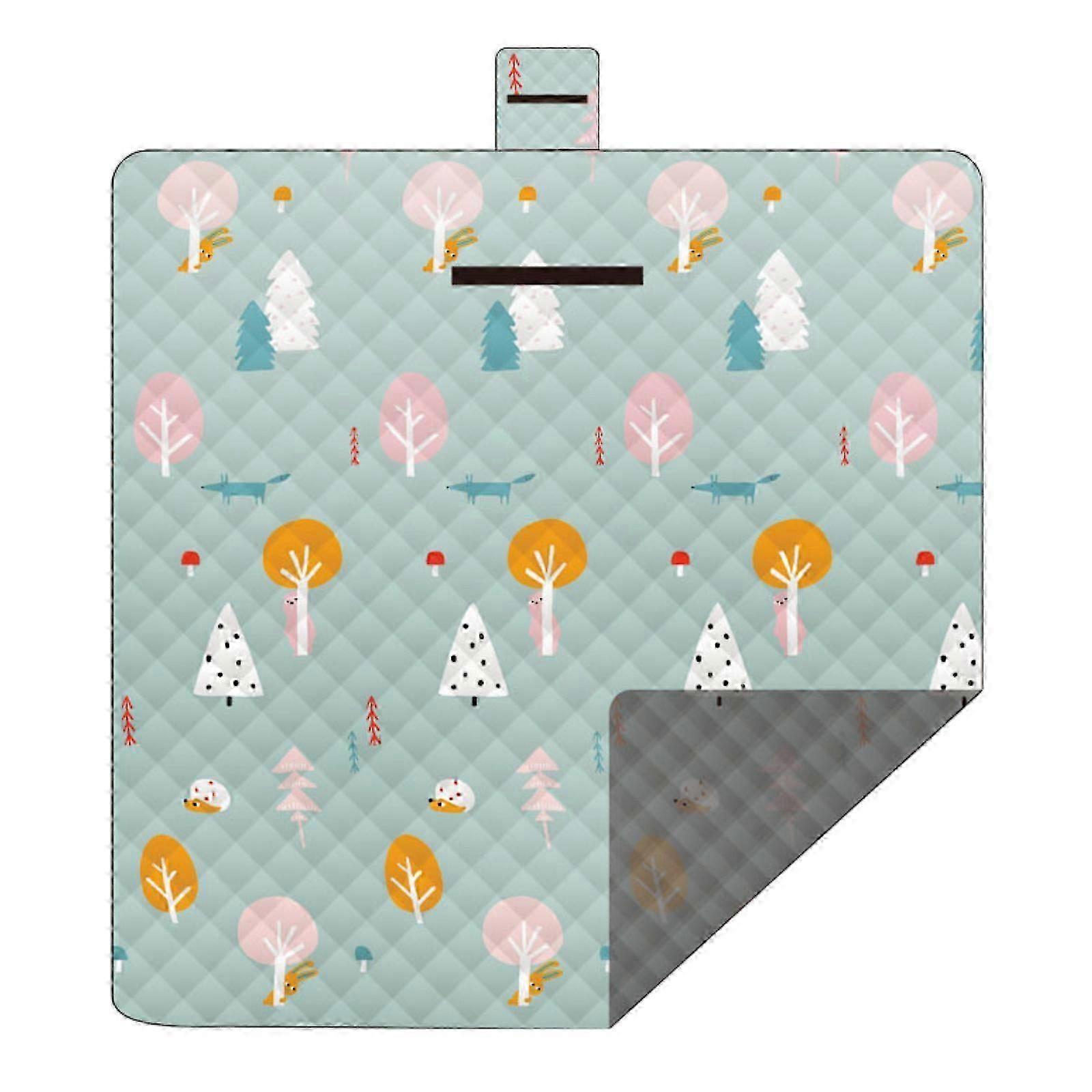 Wasserdichte Picknickdecke, Waschbar, Stranddecke, Strandmatte, Campingdecke, Tragegriff, 200 X 200 Cm