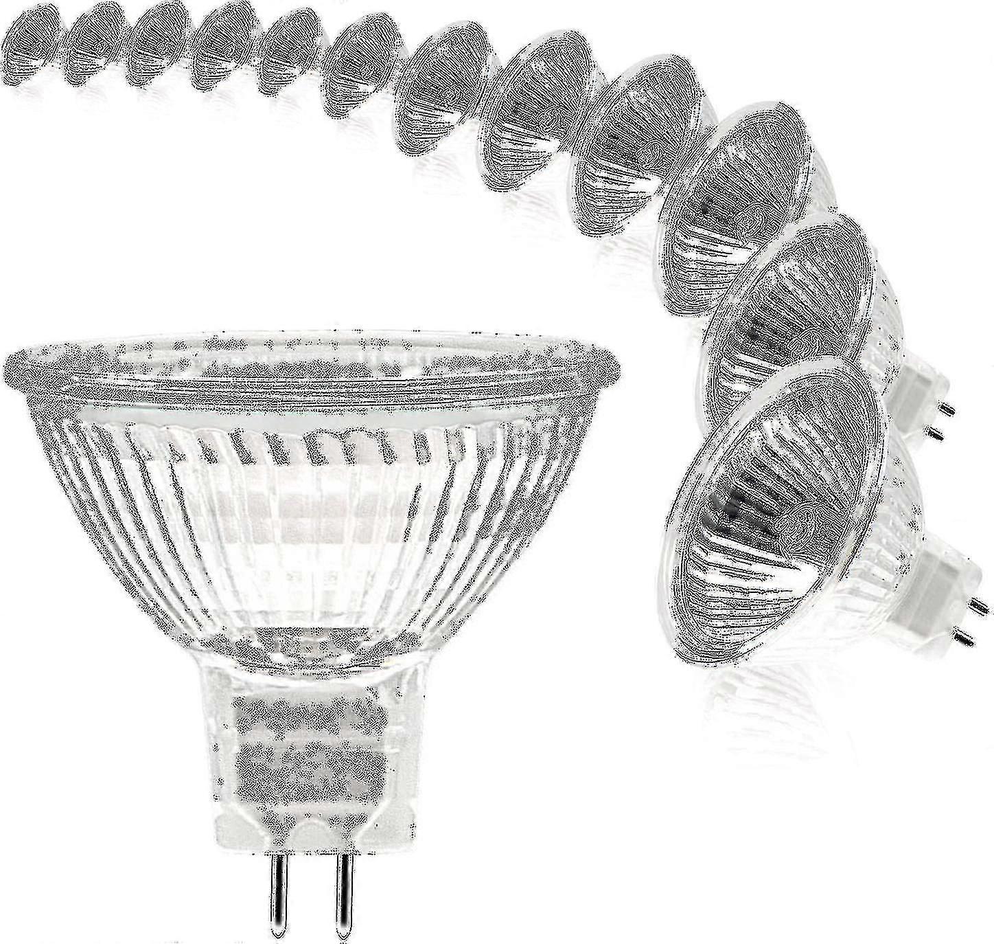 Mr16 Spot-lampe, 12 V, 20 W, Dimmbar, Gu5.3, 2-pin-halogenlampe, Warmweiß (2700 K), 12er-pack (mr16-20w-12p [xh]-klar)