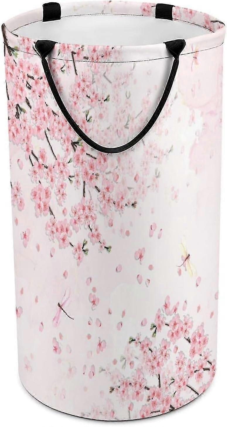 Wäschekorb Für Schmutzige Wäsche, Rosa Kunst Frühlingsgartenblumen Libelle Großer Wäschekorb Jk428 (klein)