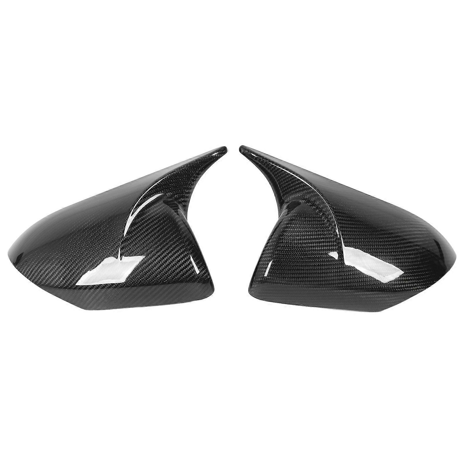1 Paar Rückspiegelkappen Im Hupen-design Aus Kohlefaser, Schützende Seitenspiegelkappen Als Ersatz Für Mazda 3 (2010 Bis 2013)
