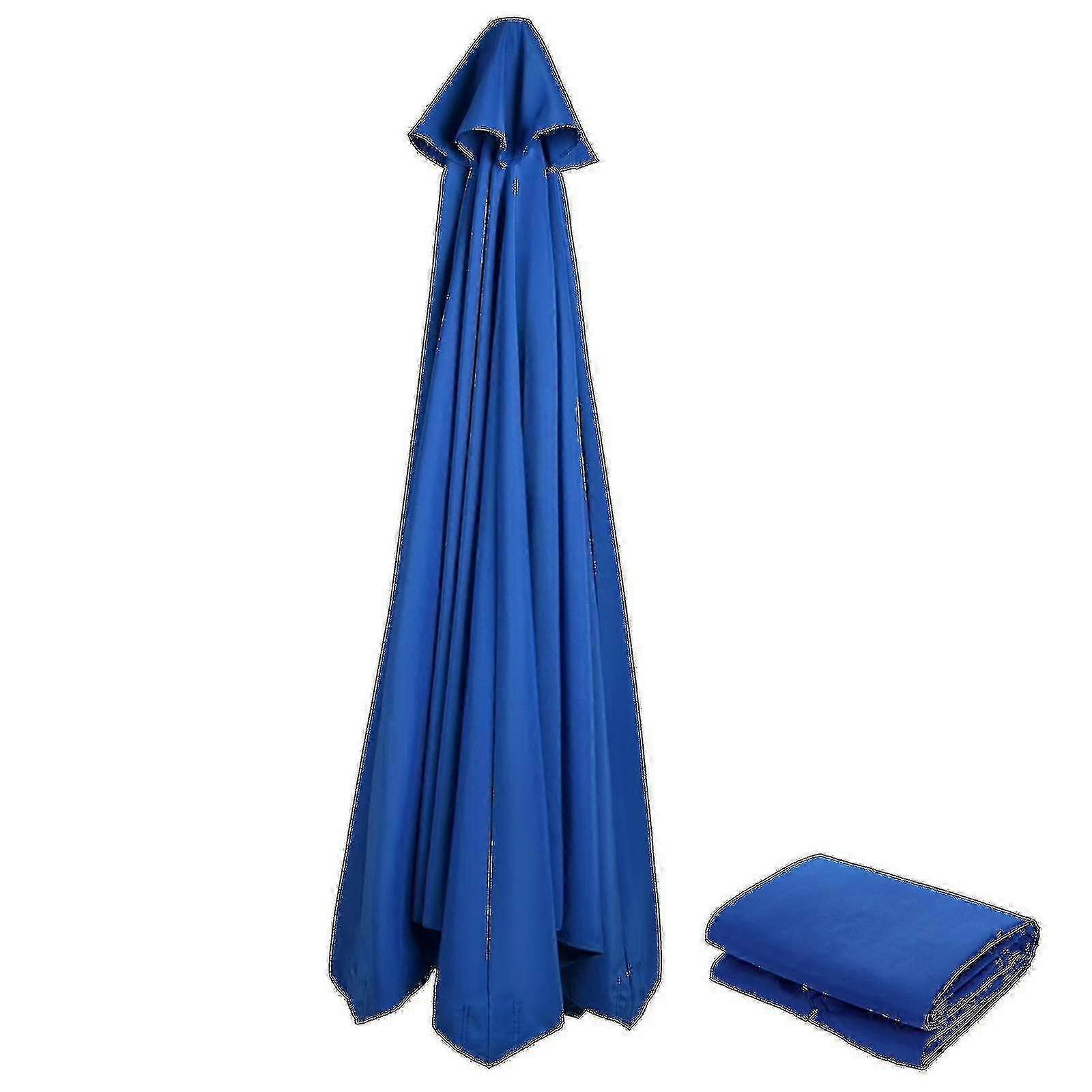 Bestseller Ersatz-gartenschirmbezug Aus Stoff Für 3 M 6/8-armige Terrassen-sonnenschirme, 50 % Rabatt (marineblau 300 Cm X 600 Cm)