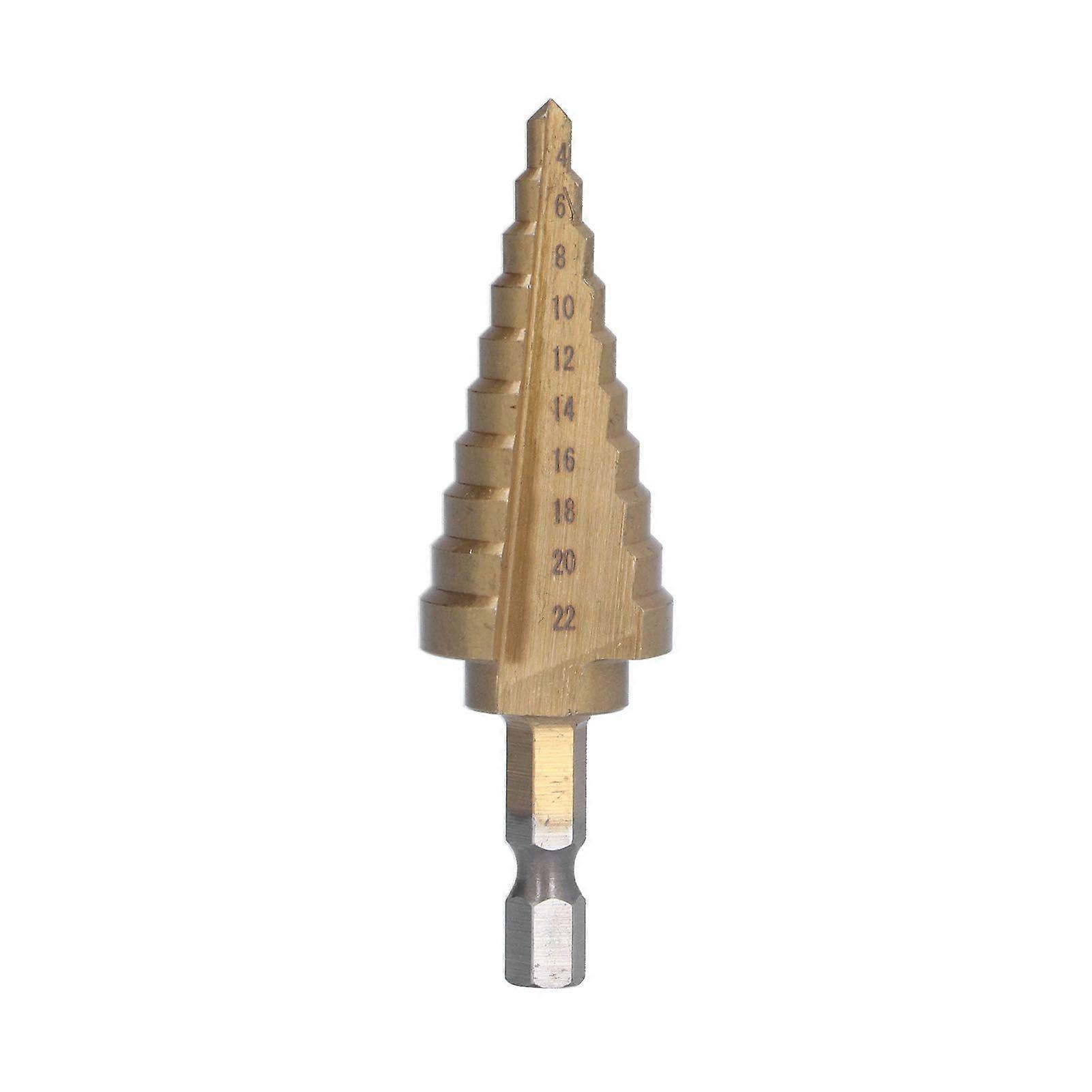 Sechskant-schaftbohrer Aus Hss (hochleistungsschnellstahl), Gerader Schlitzbohrer, Stufenbohrer 4–22 Mm, Bohrer Für Heimwerker