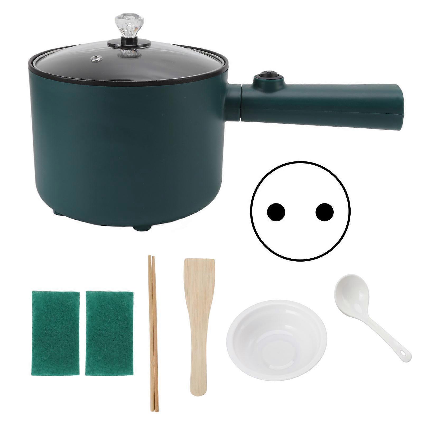 Elektrischer Kochtopf, 1,8 L, Antihaftbeschichtet, Lebensmittelecht, 2 Temperaturstufen, 6 Funktionen, Langer Griff, Eu-stecker, 220 V