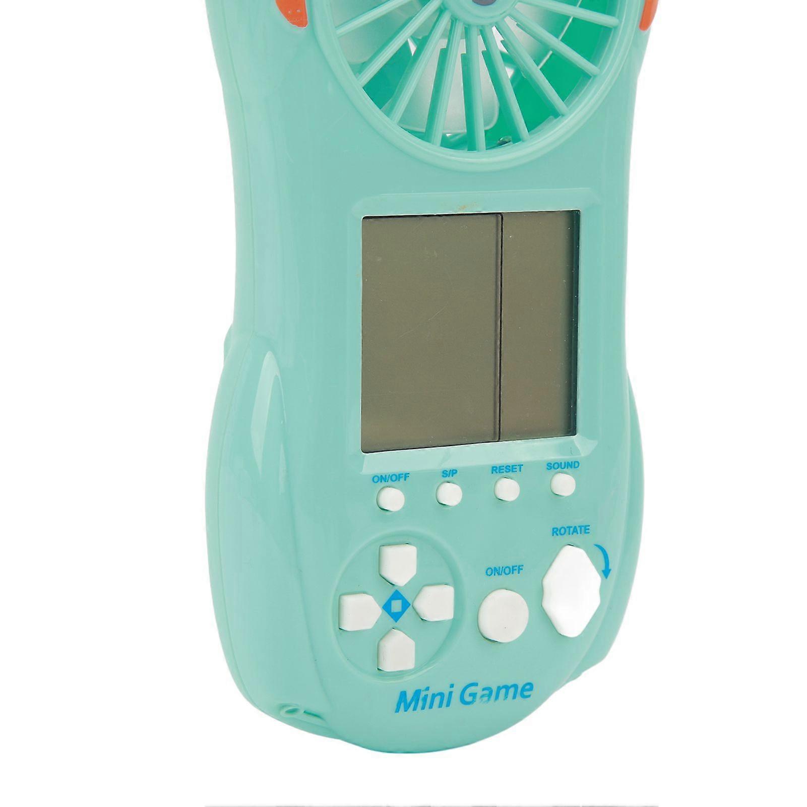 Handheld-spielkonsolenventilator Russisches Blockspiel Buntes Licht Tragbarer Ventilator Mit Tragebandymmr