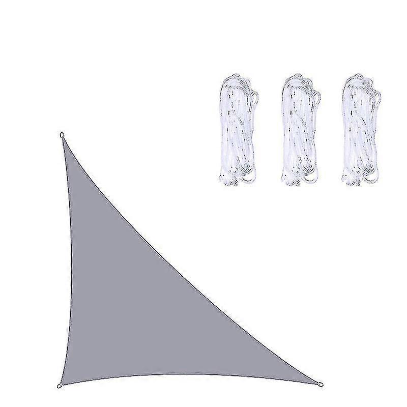 3x3x4,3 M / 4x4x5,7 M / 5x5x7,1 M Wasserdichtes Dreieckiges Sonnensegel Für Garten, Terrasse, Outdoor-markisen, Pool-markisen, Camping (grau 5x5x7,1)