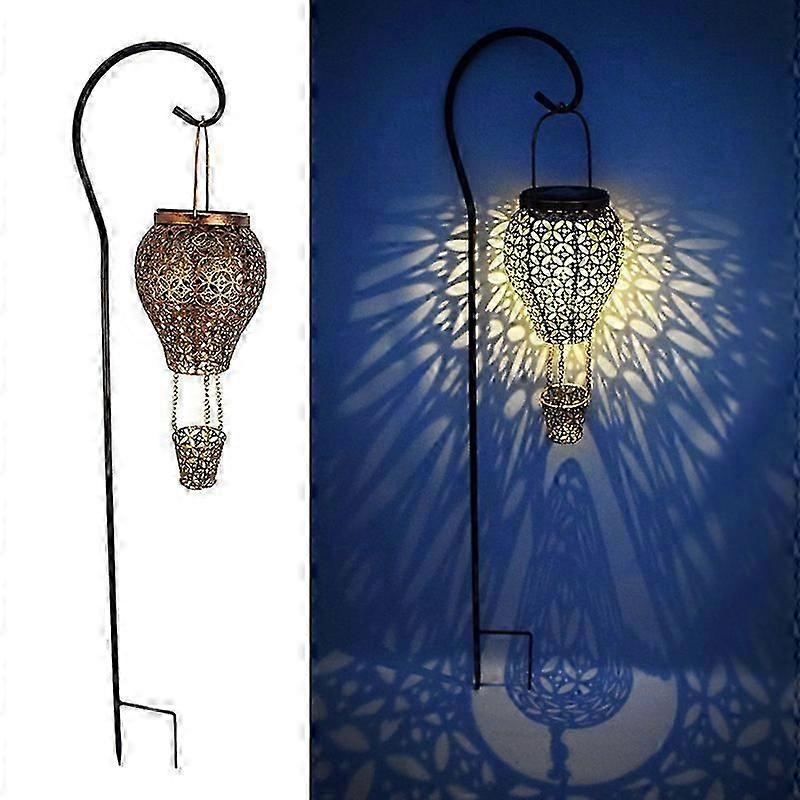 Solar-heißluftballon-licht, Metall-hohllaterne, Wasserdicht, Für Den Außenbereich, Neu