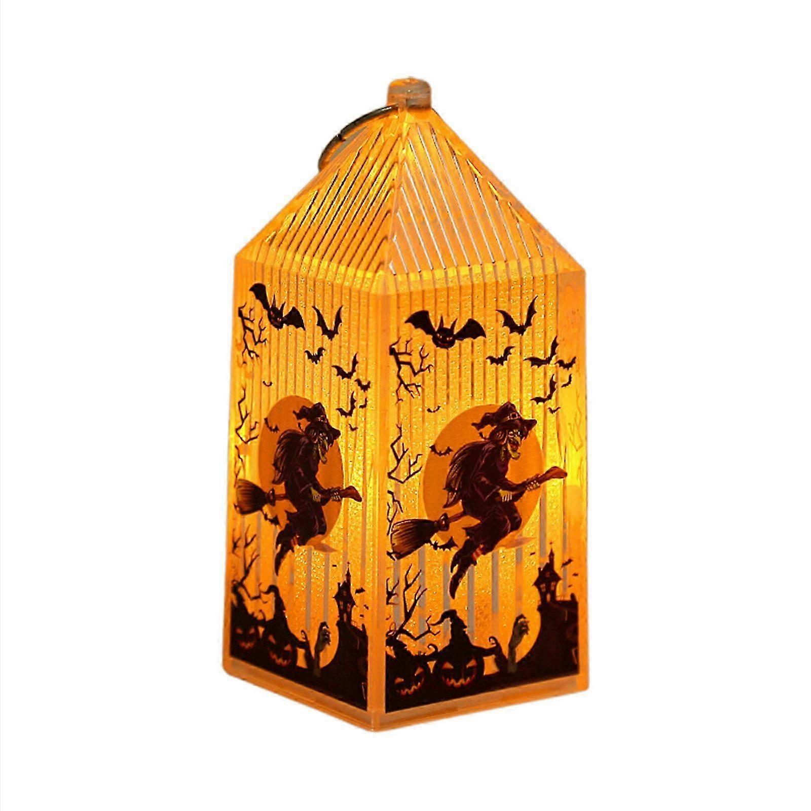 Halloween-nachtlicht Mit Mustern, Dekorative Laterne, Halloween-partyartikel (hexe)