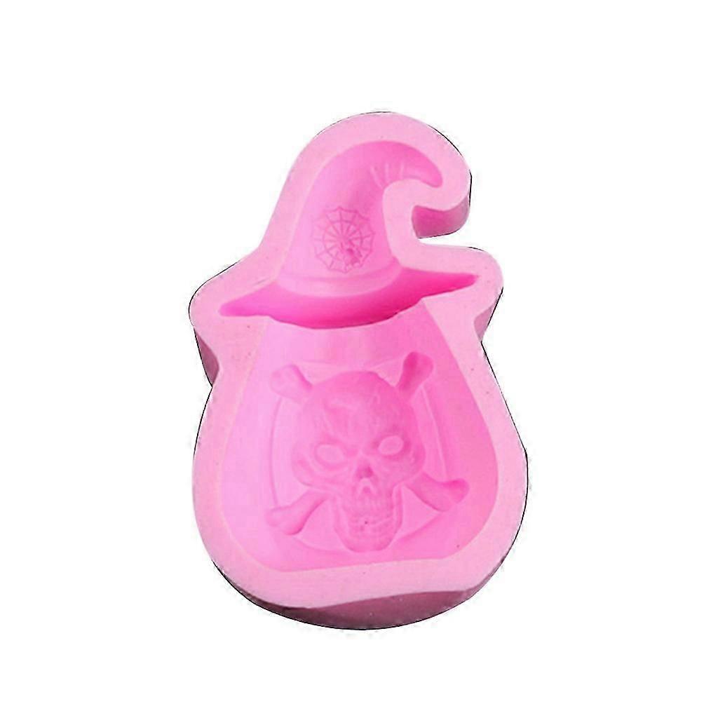 Silikon-fondantform Mit Cartoon-halloween-motiv, Diy-kuchen- Und Gebäckform (pink 1)