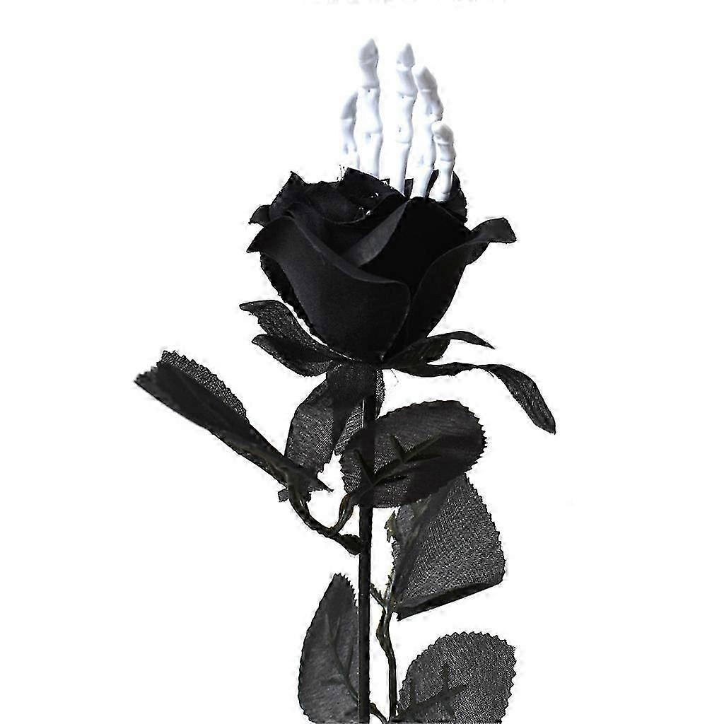 Halloween-rosenblumen-bastelset Mit Künstlichen Rosen Aus Knochen (b)