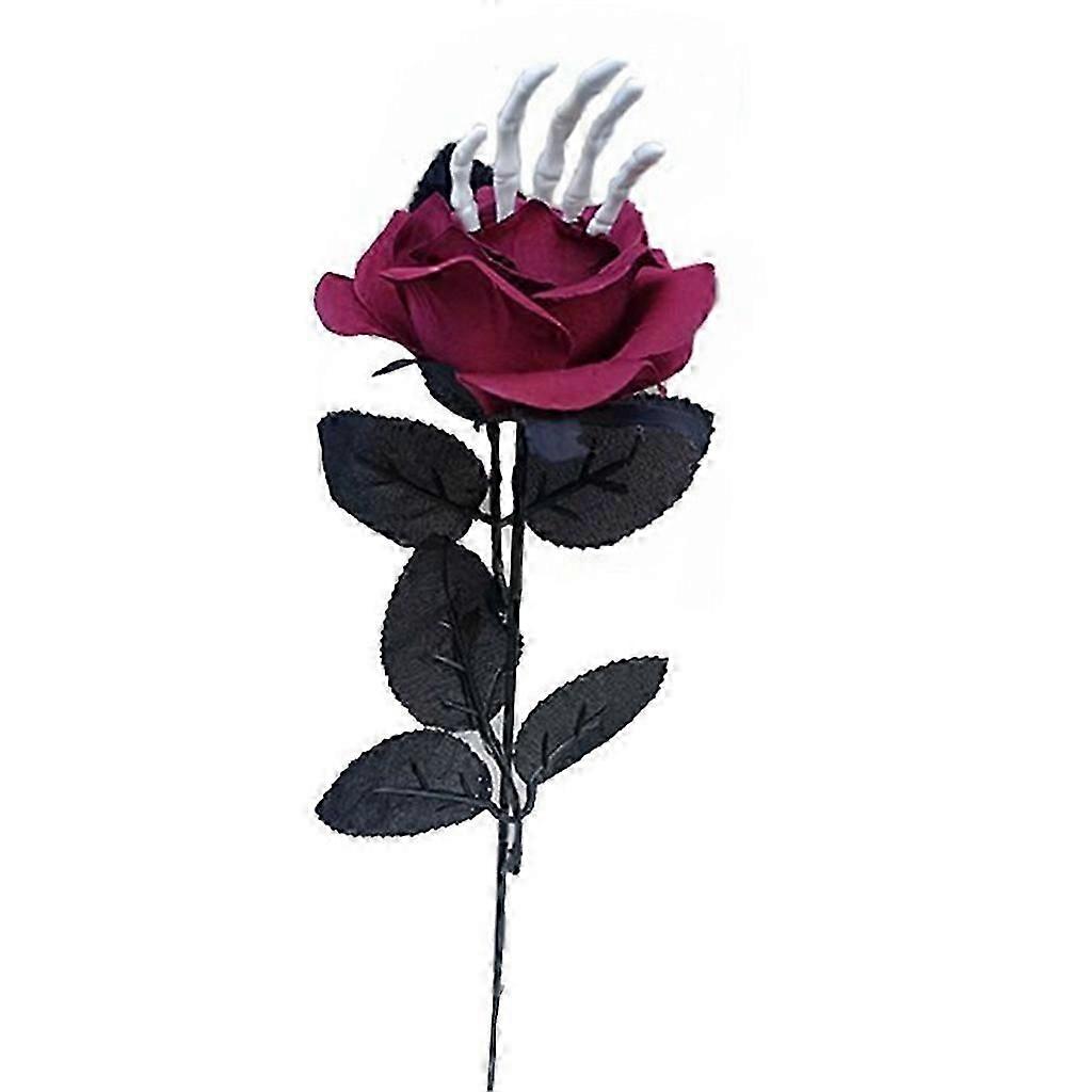 Halloween-rosenblumen-bastelset Mit Künstlichen Rosen Aus Knochen (a)