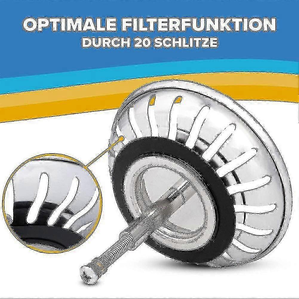 79/82 Mm Ersatz-küchenspülen-ablaufsieb Für Blanco, Verstellbar, Rostfreier Edelstahl, Mit Stöpselfunktion