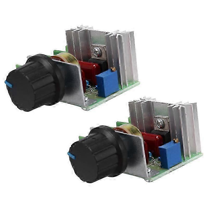 2 Stück Drehzahlregler Für Wechselstrommotoren, 220 V, 2000 W, Thyristor-drehzahlregler, Einstellbarer Leistungsregler