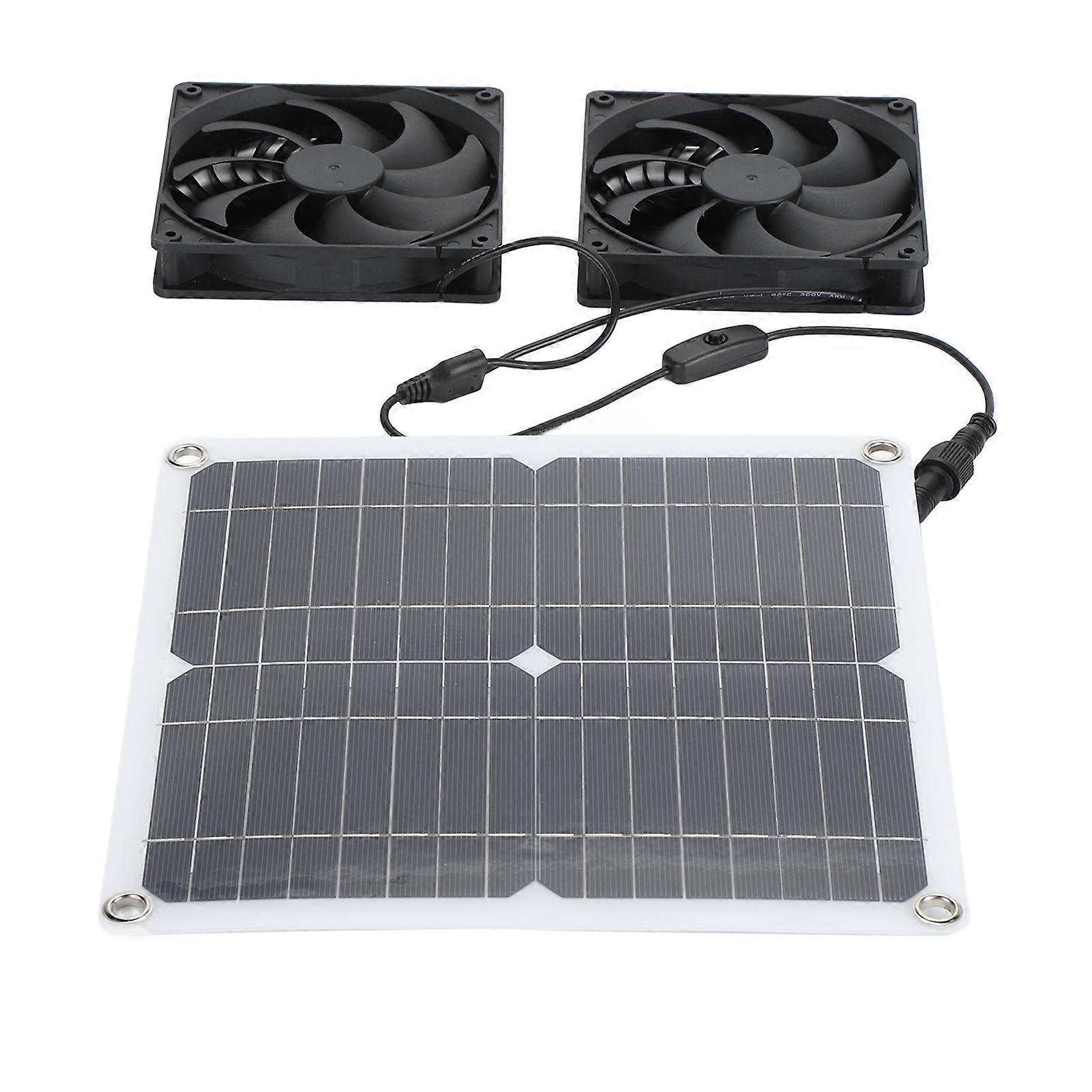 12w 18v Solarpanel-lüfter-set, Solar-abluftventilator Bis Zu 3000 U/min, Ip65 Wasserdicht Für Den Außenbereich, Kleine Hühnerställe, Gewächshäuser, Schuppen, Tierhäuser