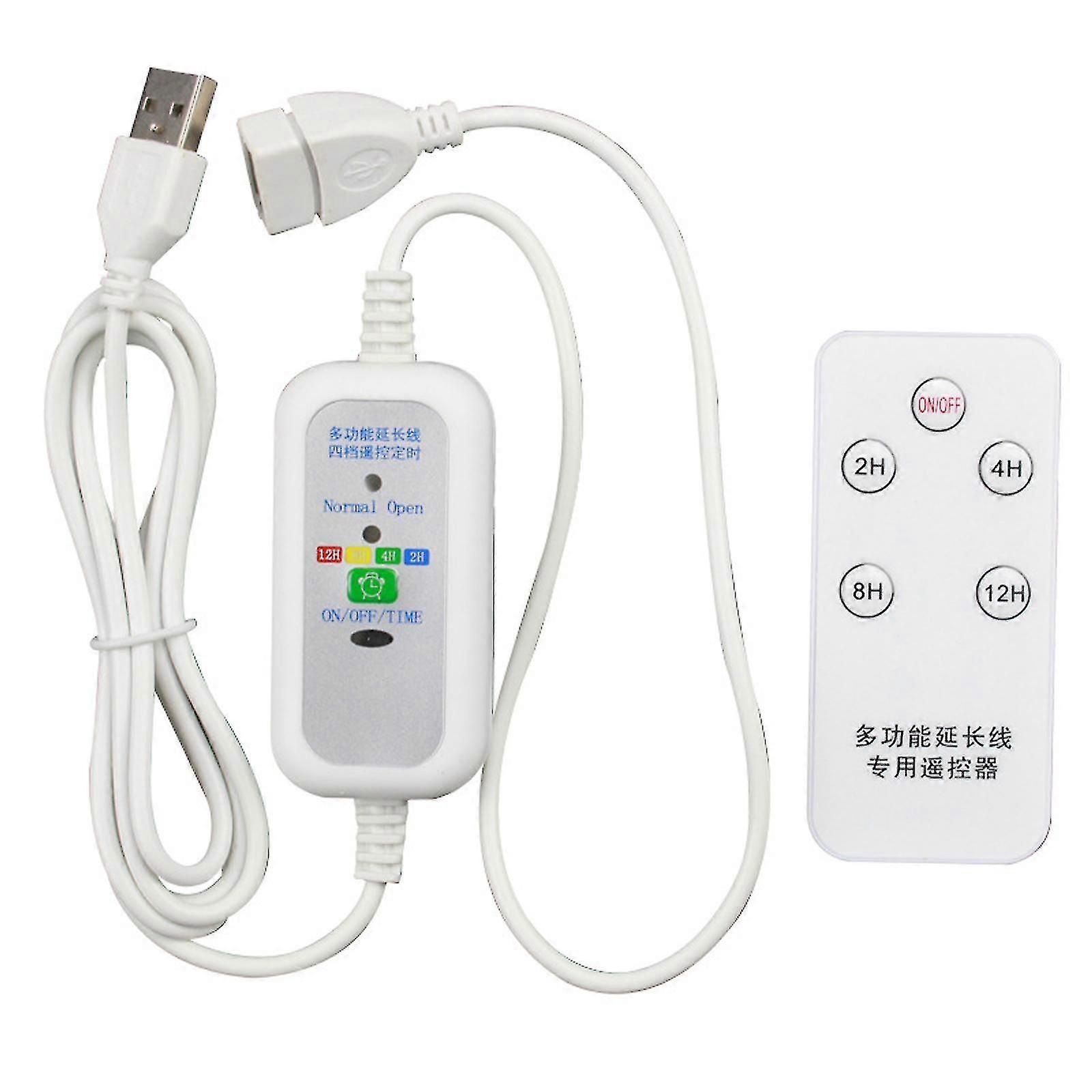 1,5 M Langes 5-v-usb-verlängerungskabel Mit Ein-/ausschalter Und 2-12-stunden-timer