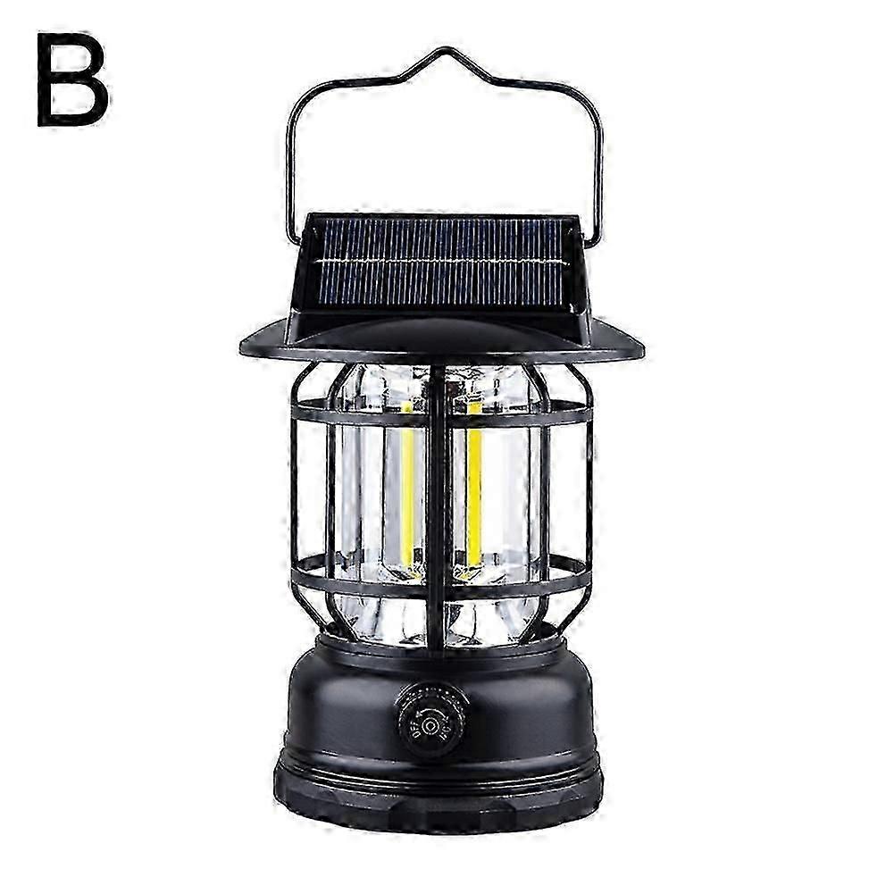 Hochwertige Led-campinglampe, Retro-campinglaterne, Dimmbare, Wiederaufladbare, Tragbare Campinglampe, Ipx5 Wasserdichte Zeltlampe Mit Taschenlampe Für Camping (b)