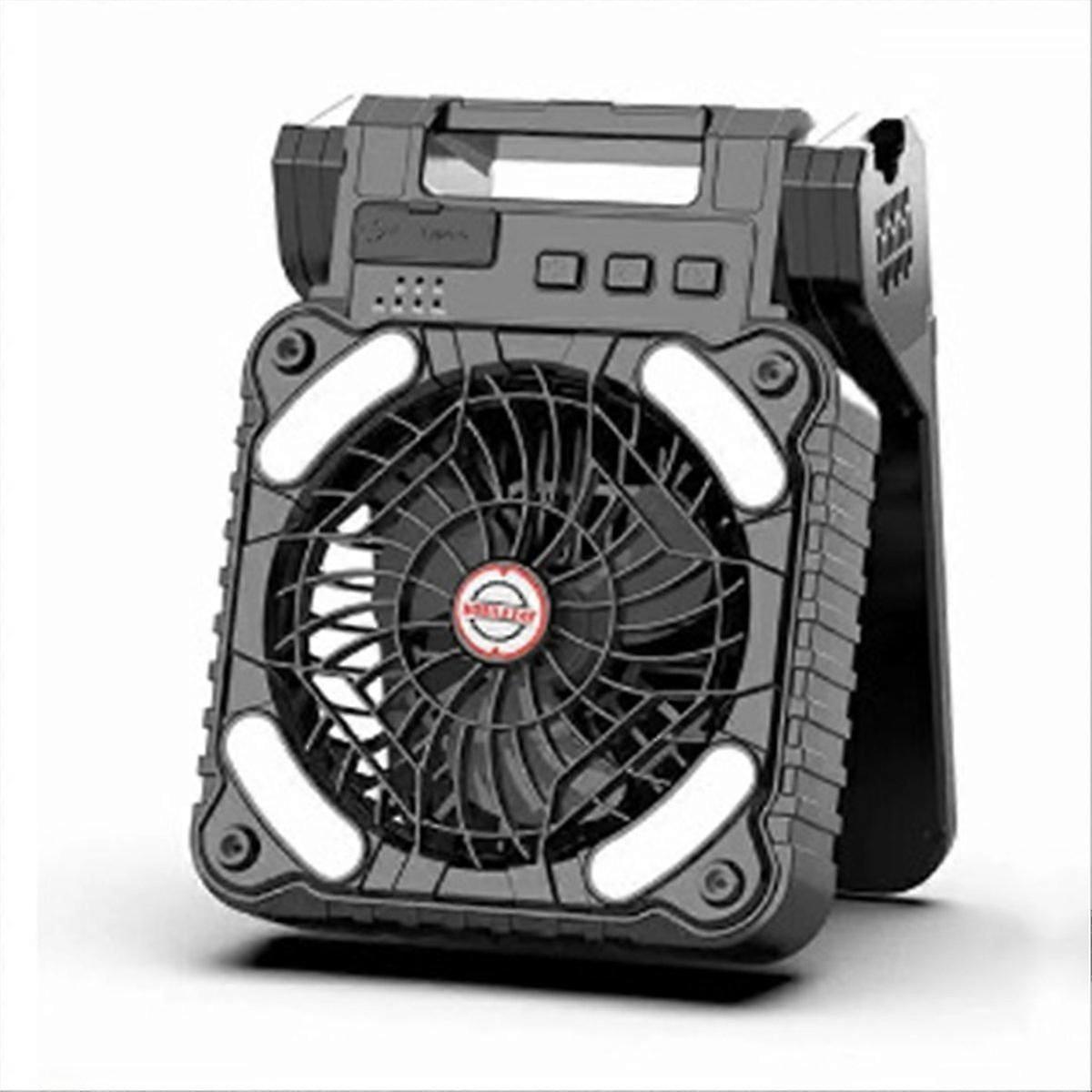 Solarbetriebener Ventilator Mit Licht Für Camping, Tragbarer Campingventilator